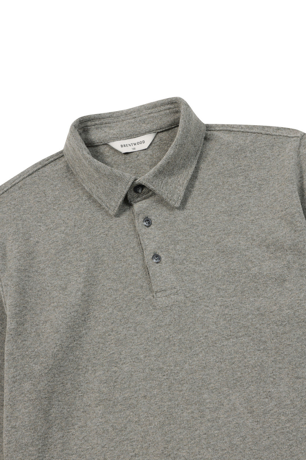 BRENTWOOD - 긴팔티셔츠 - 기모 솔리드 폴로넥 티셔츠
