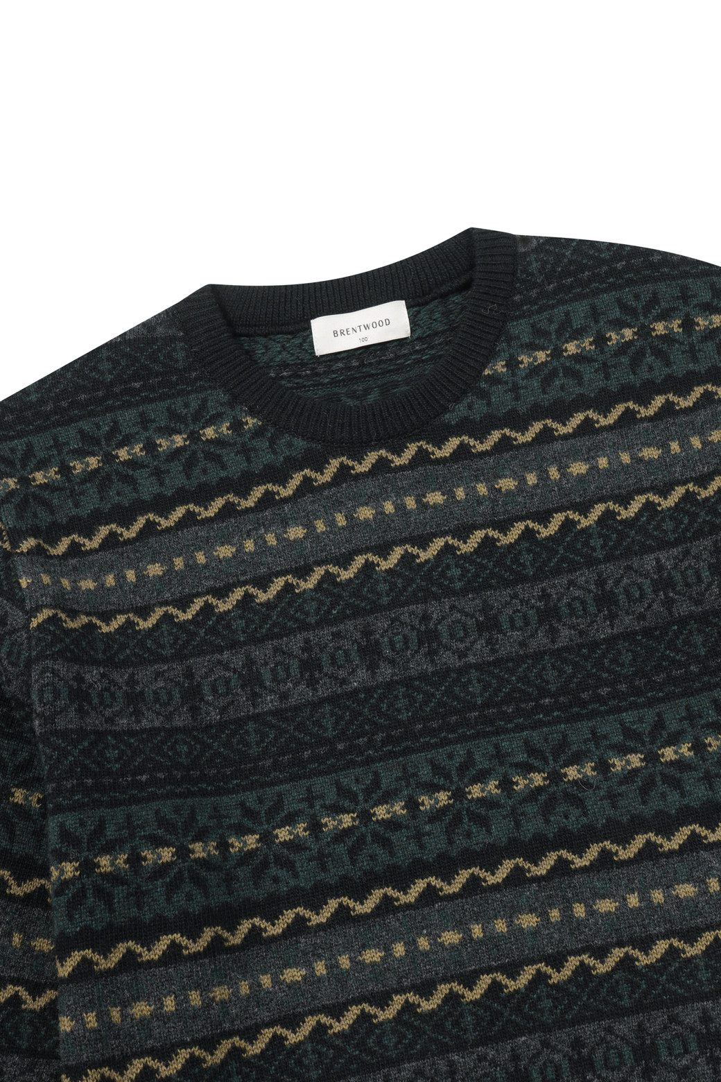 BRENTWOOD - 스웨터 - 페어아일 라운드넥 스웨터