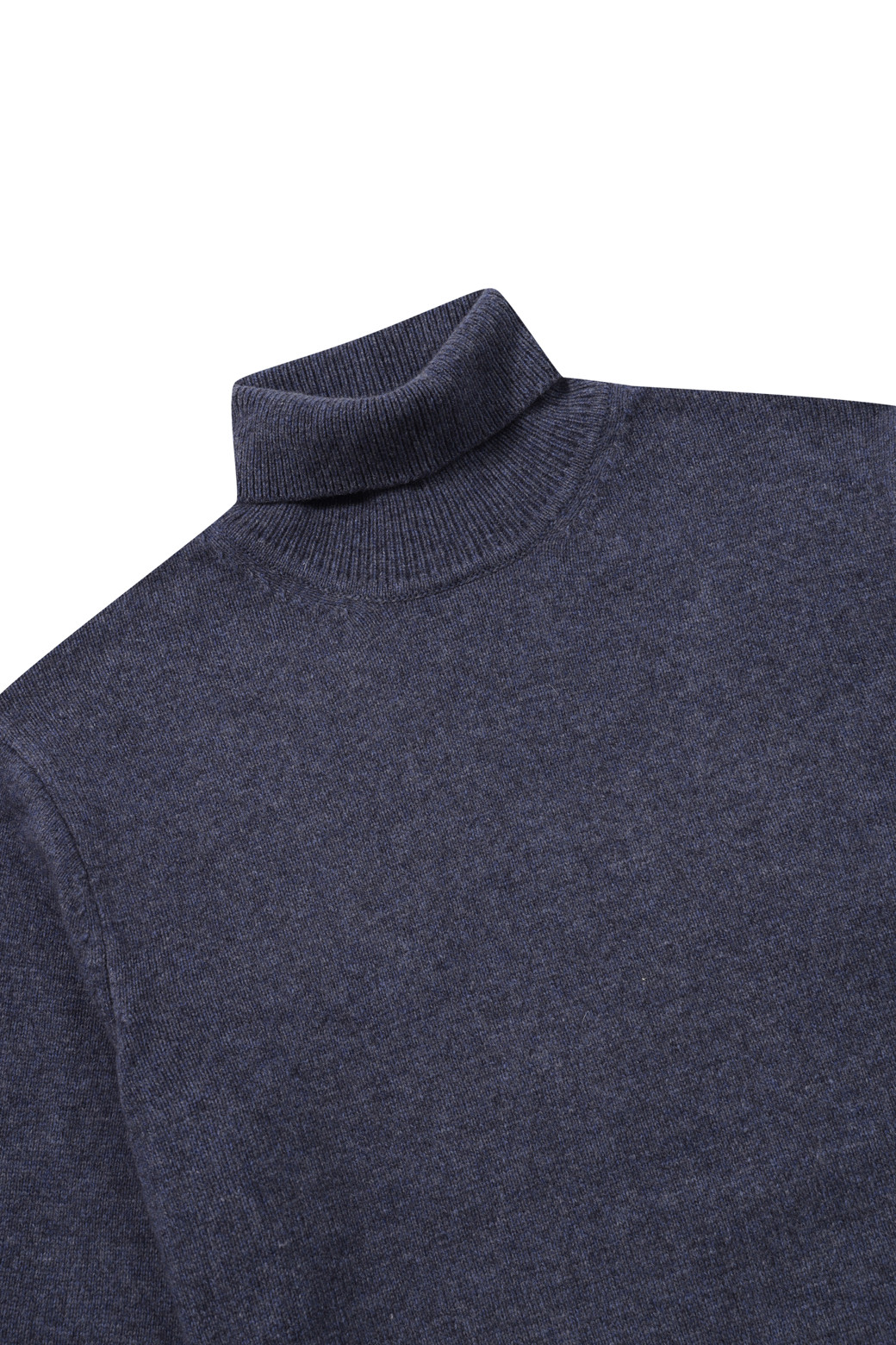 BRENTWOOD - 스웨터 - 라쿤 혼방 솔리드 롱터틀넥 스웨터