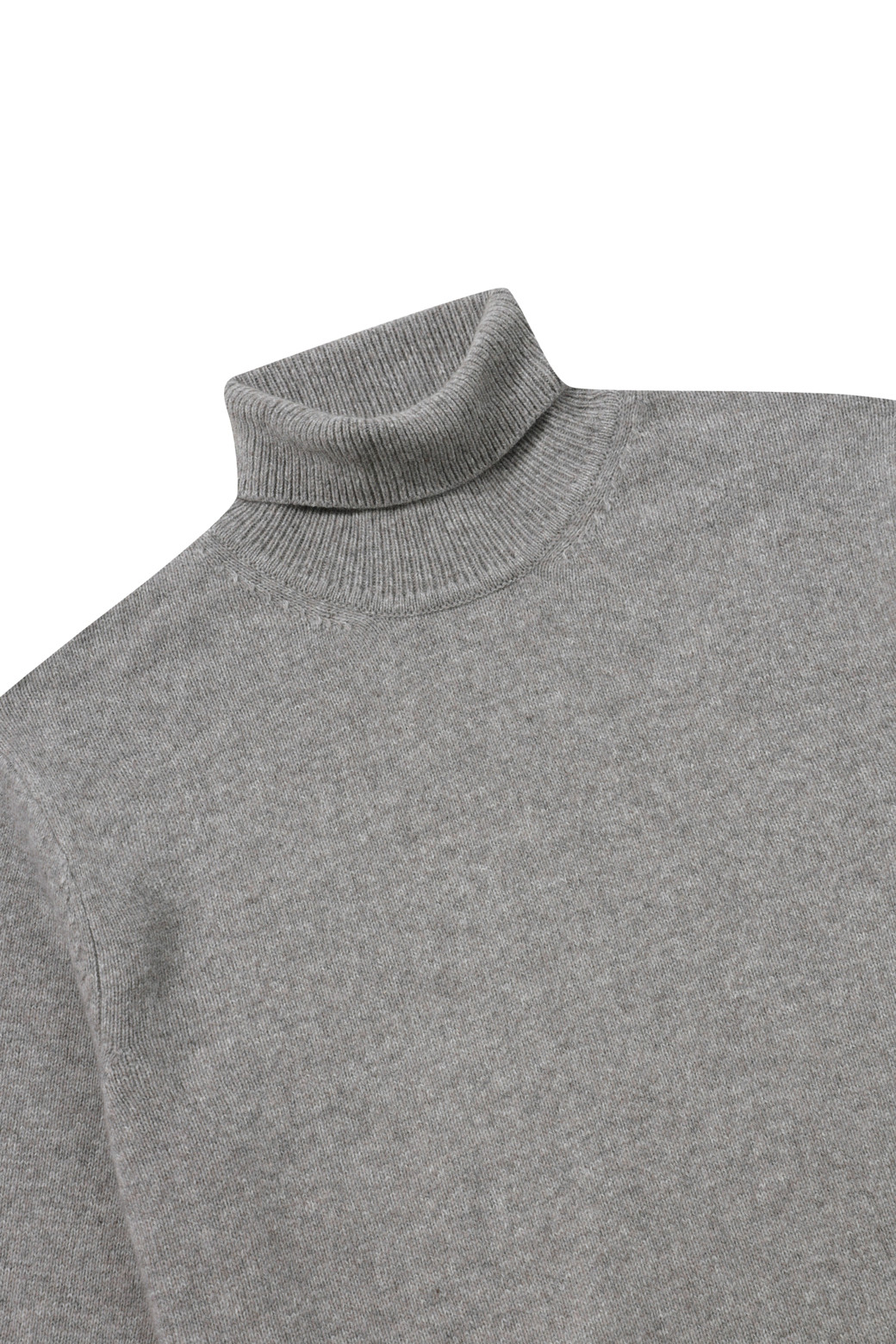 BRENTWOOD - 스웨터 - 라쿤 혼방 솔리드 롱터틀넥 스웨터