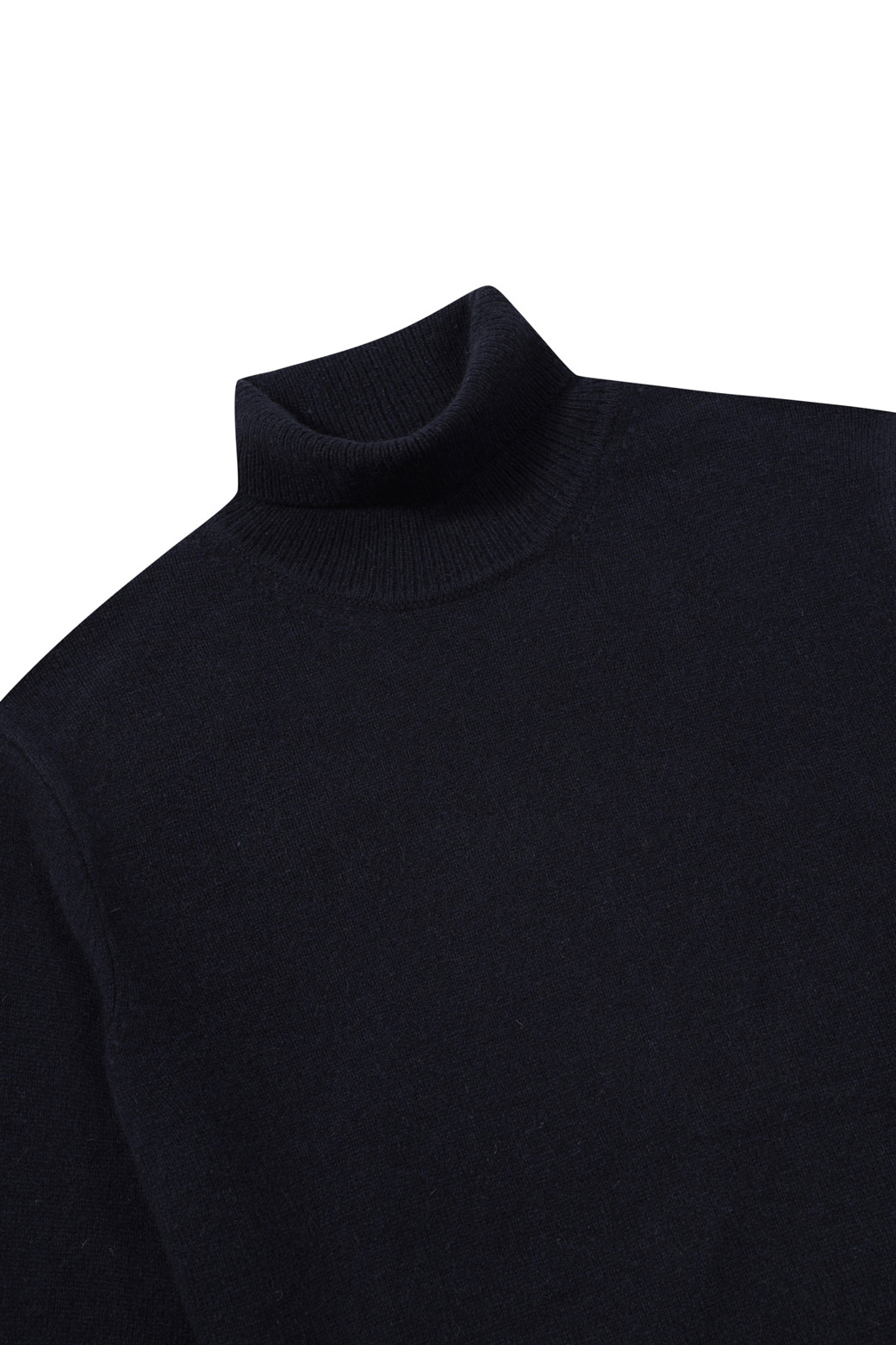 BRENTWOOD - 스웨터 - 라쿤 혼방 솔리드 롱터틀넥 스웨터