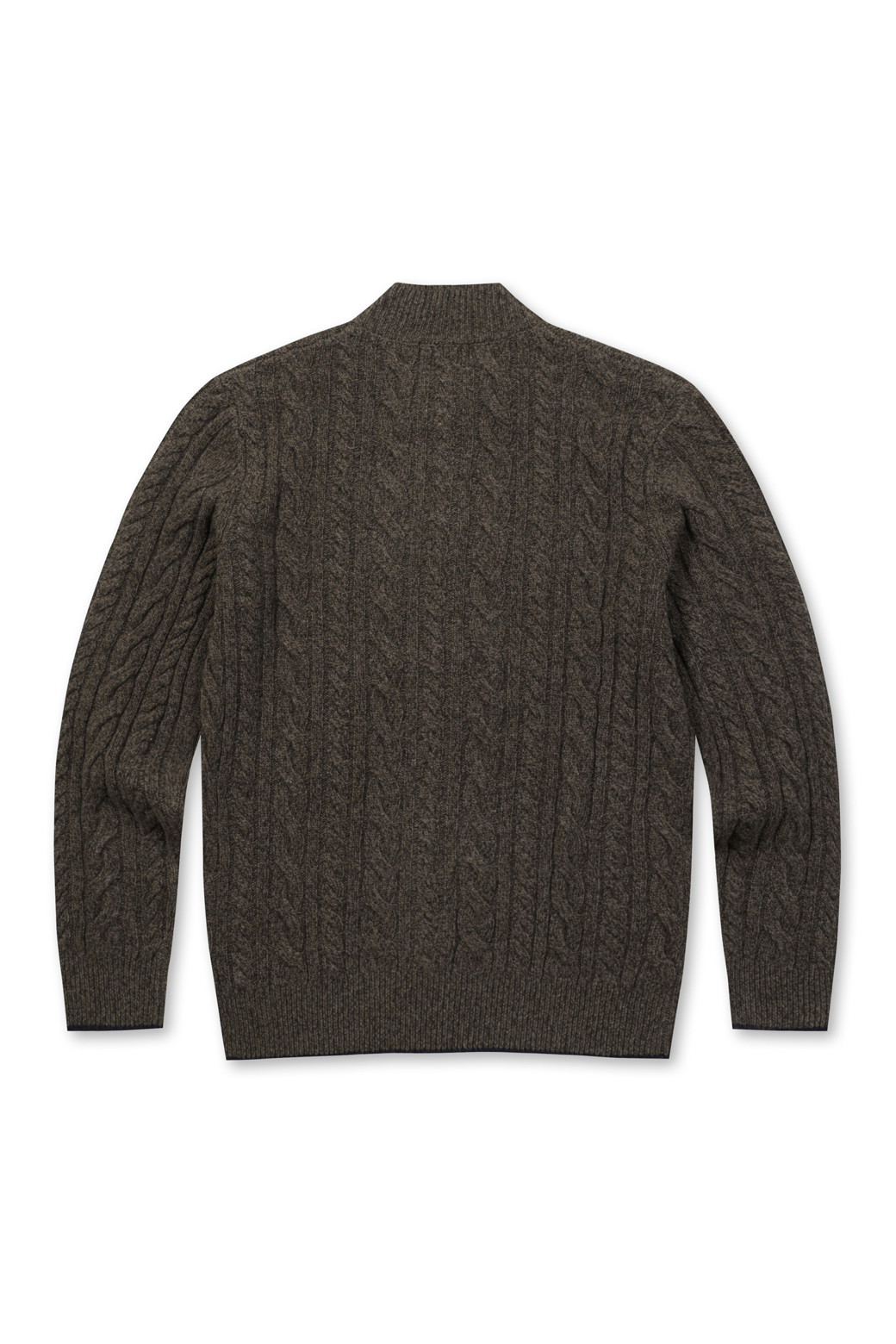 BRENTWOOD - 가디건 - 울100 케이블 집업 가디건