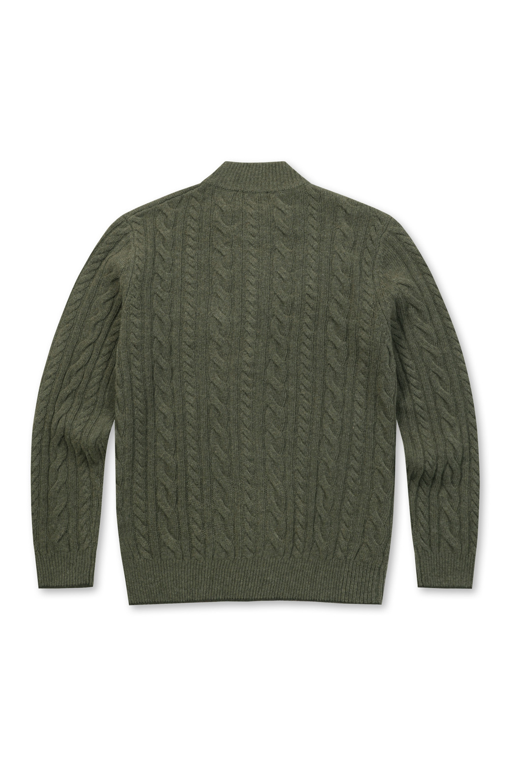 BRENTWOOD - 가디건 - 울100 케이블 집업 가디건