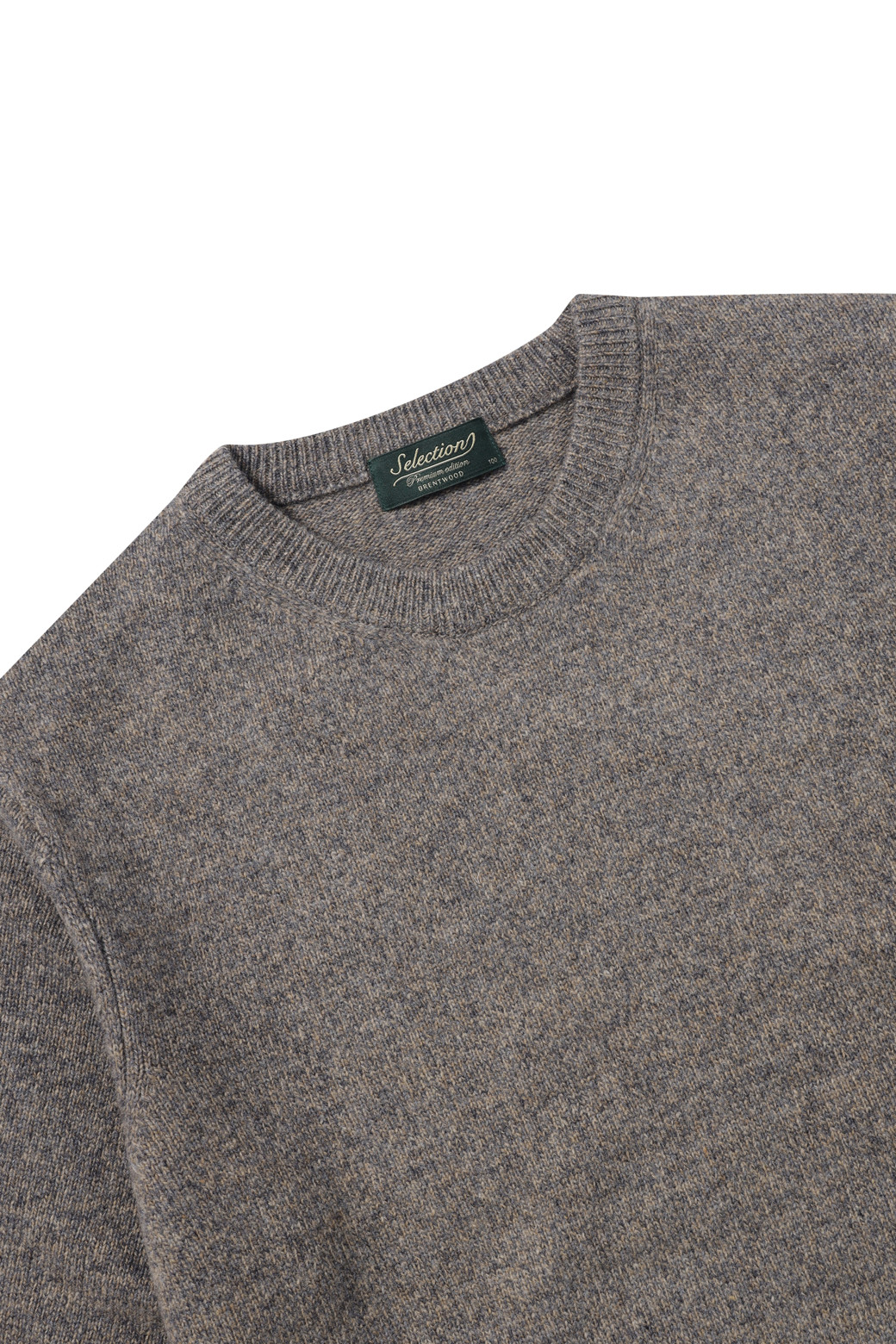 BRENTWOOD - 스웨터 - [셀렉션] 울100 트위드 라운드넥 스웨터