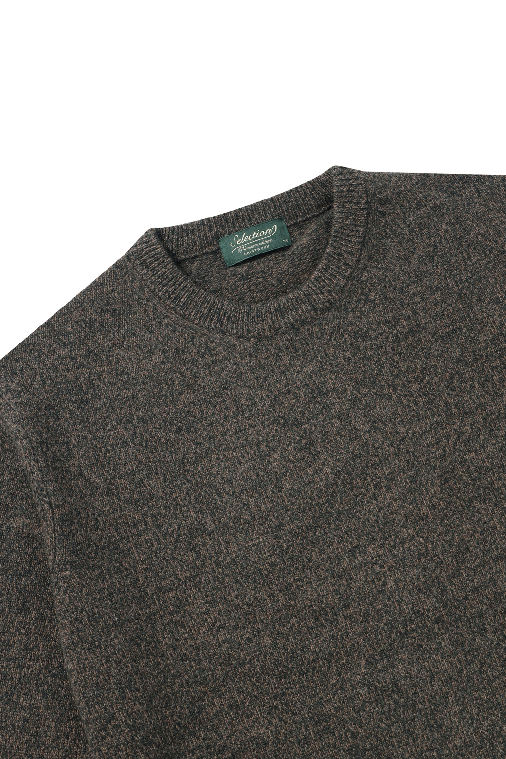 BRENTWOOD - 스웨터 - [셀렉션] 울100 트위드 라운드넥 스웨터