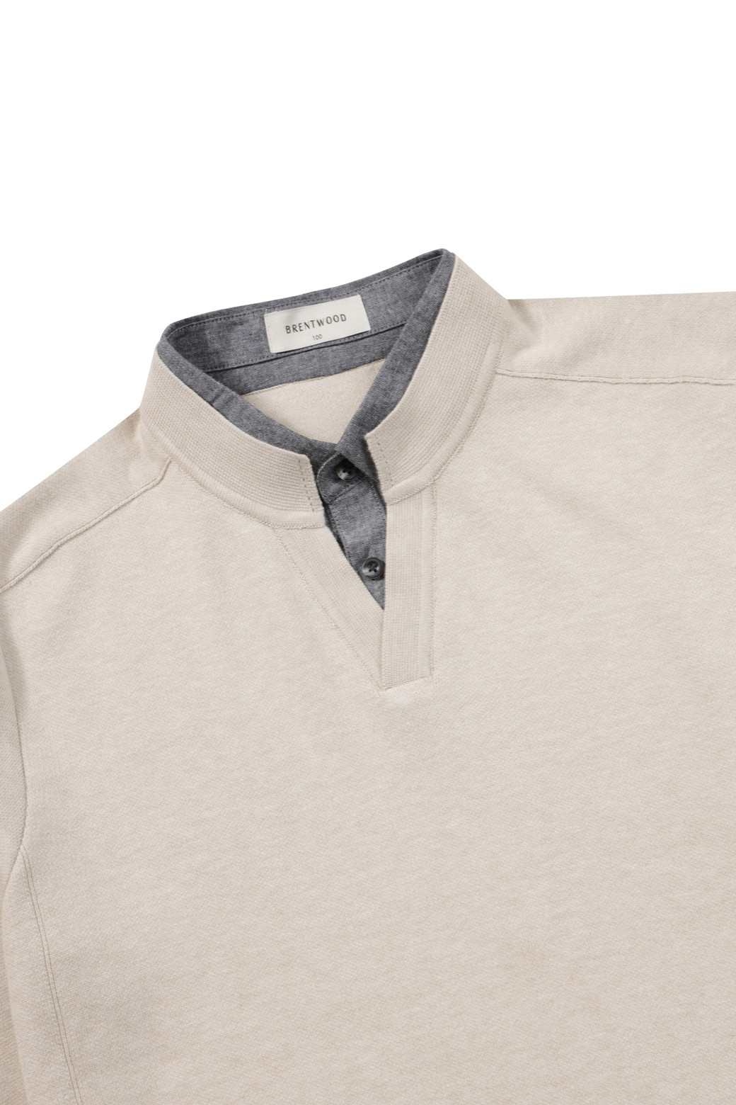 BRENTWOOD - 스웨터 - [이노버] 워셔블 셔츠 레이어드 스웨터