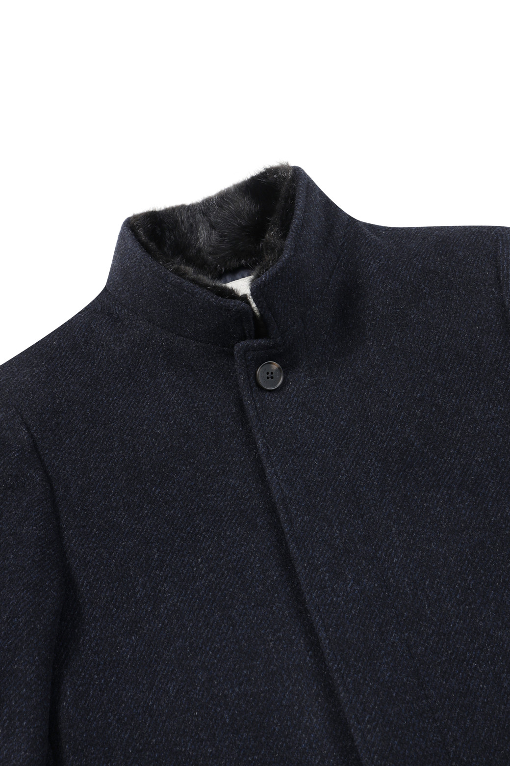 BRENTWOOD - 코트 - 칼라 FUR 울/캐시미어 블렌디드 코트