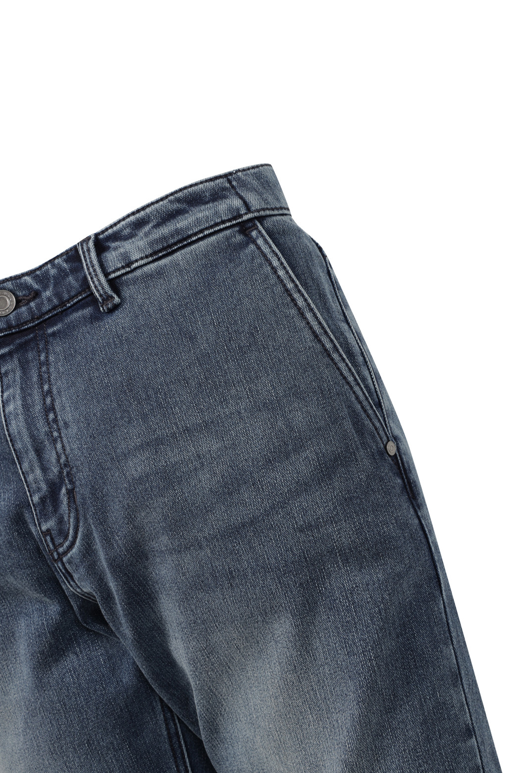 BRENTWOOD - 데님 - 릴렉스핏 기모 블루 데님