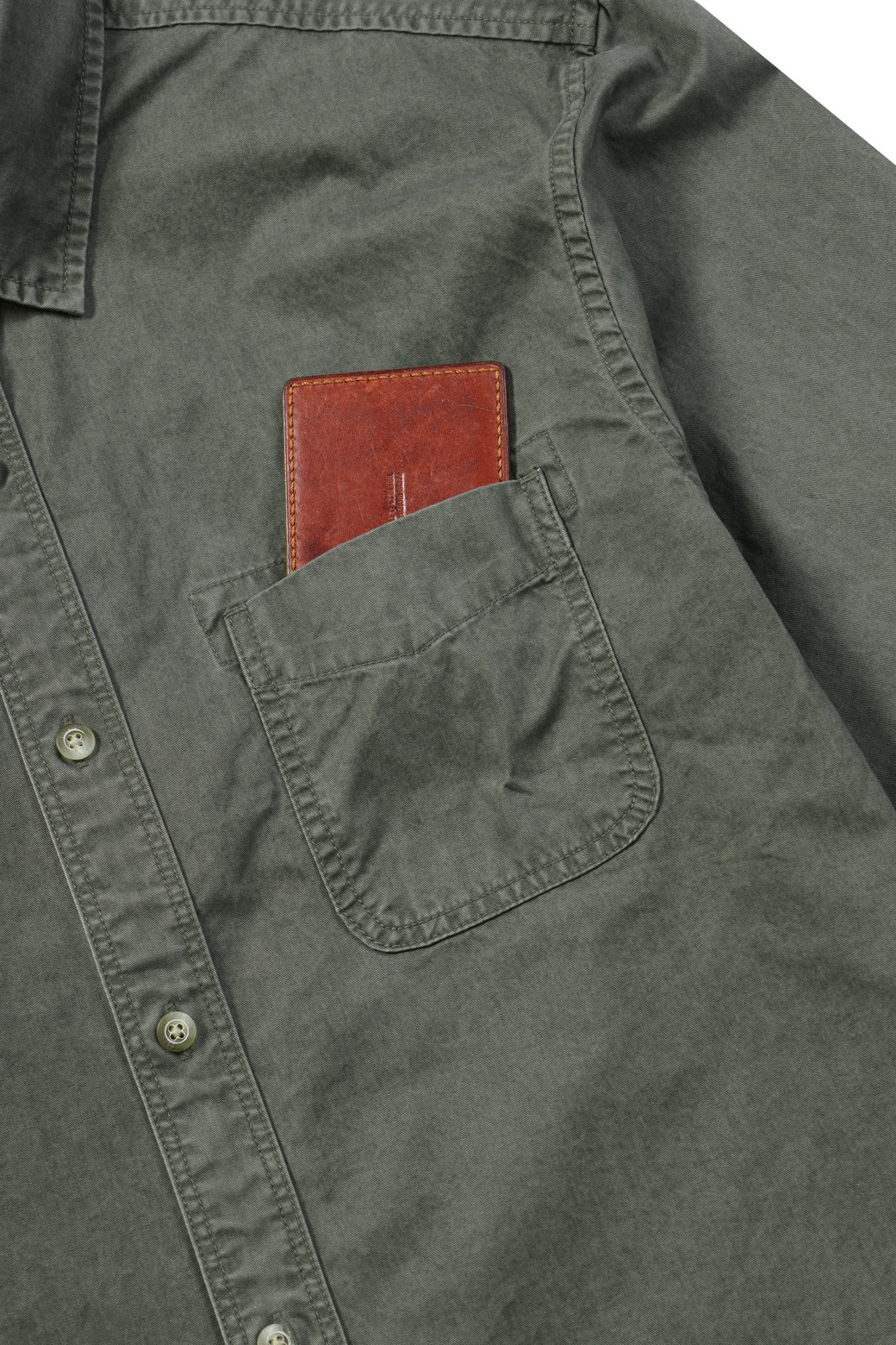 BRENTWOOD - 긴팔셔츠 - 솔리드 코튼 워싱 캐주얼셔츠