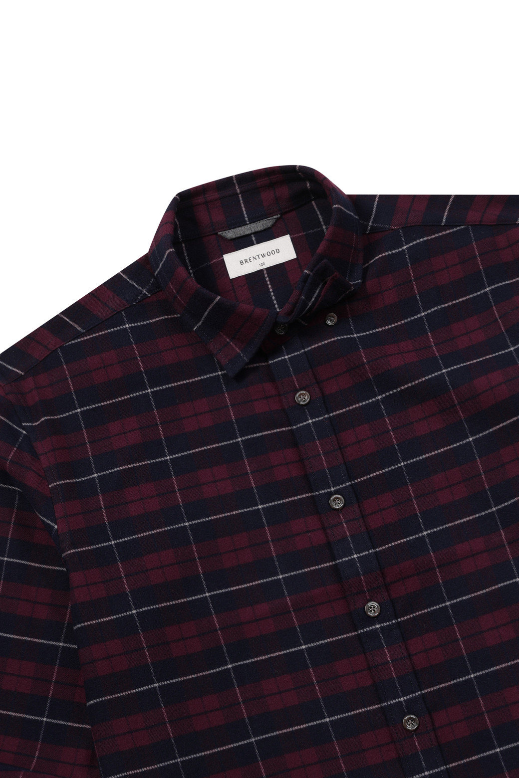 BRENTWOOD - 긴팔셔츠 - 레드 멀티체크 캐주얼셔츠