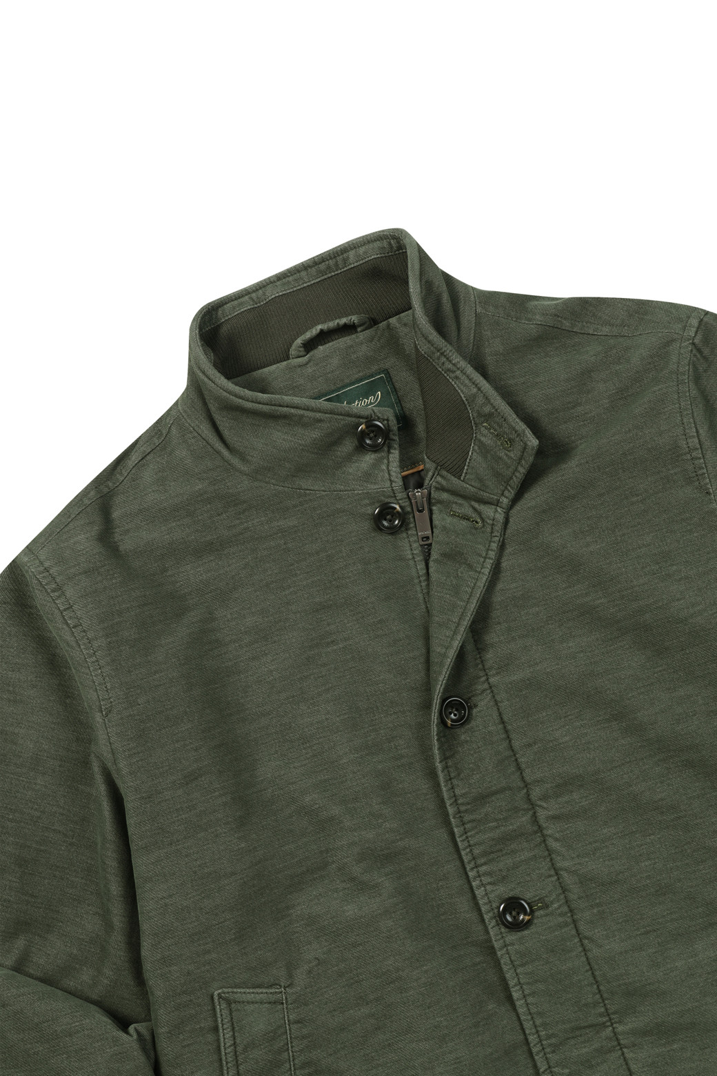 BRENTWOOD - 블루종/점퍼 - [셀렉션] 니트 배색 몰스킨 블루종