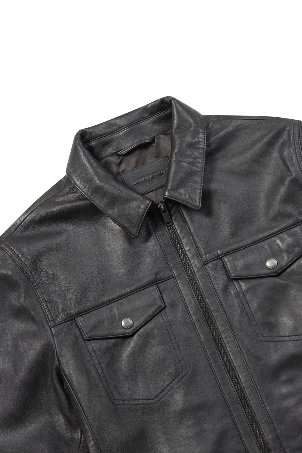 BRENTWOOD - 블루종/점퍼 - [볼더레더] 세미베지터블 양가죽 트러커