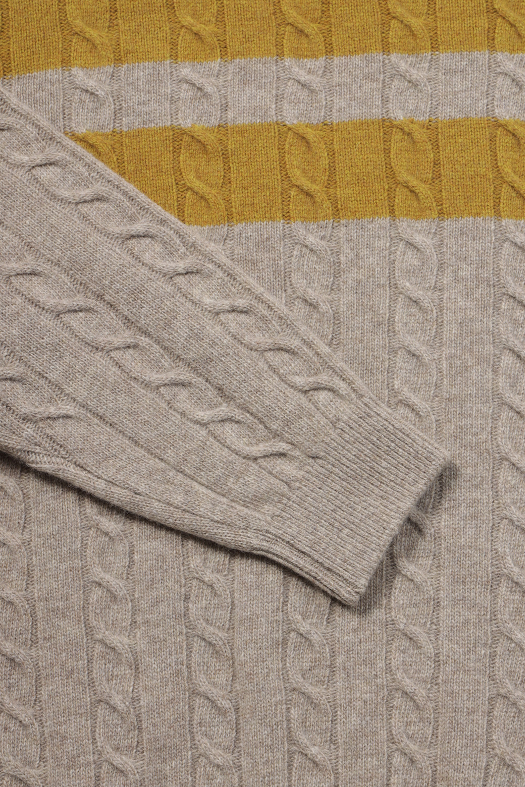 BRENTWOOD - 스웨터 - [셀렉션] 라쿤 혼방 블록 롱터틀넥 스웨터