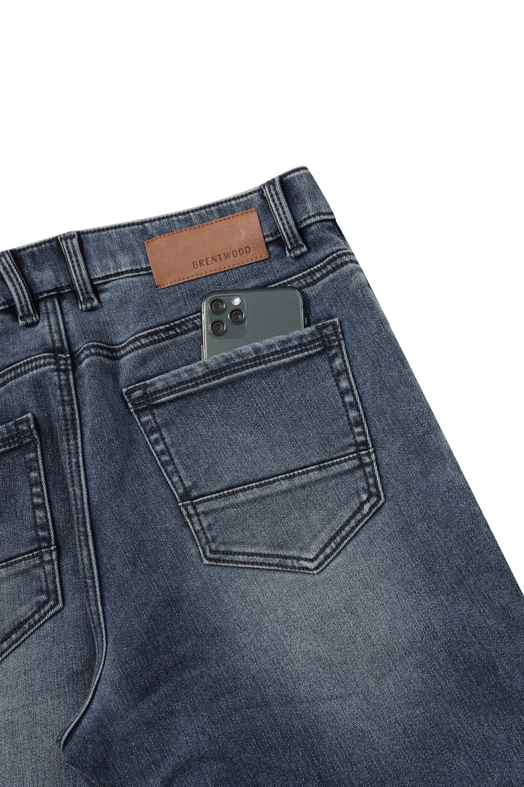 BRENTWOOD - 데님 - 릴렉스핏 기모 블루 데님