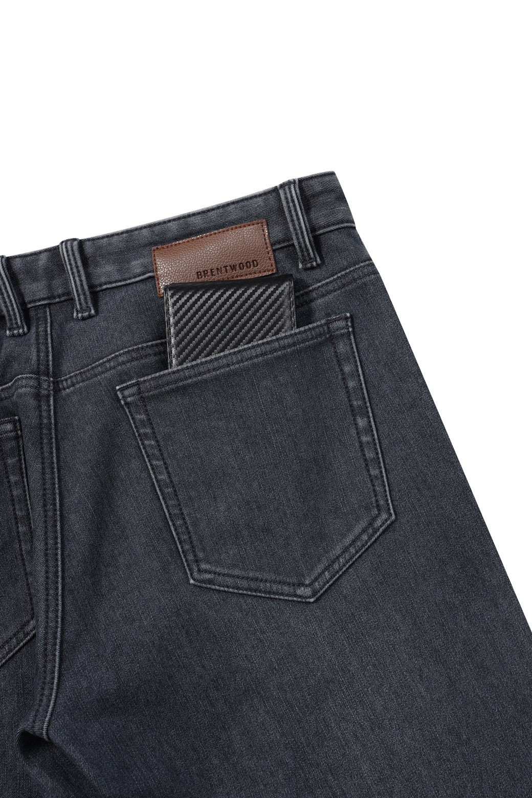 BRENTWOOD - 데님 - 스탠다드핏 그레이 본딩 데님