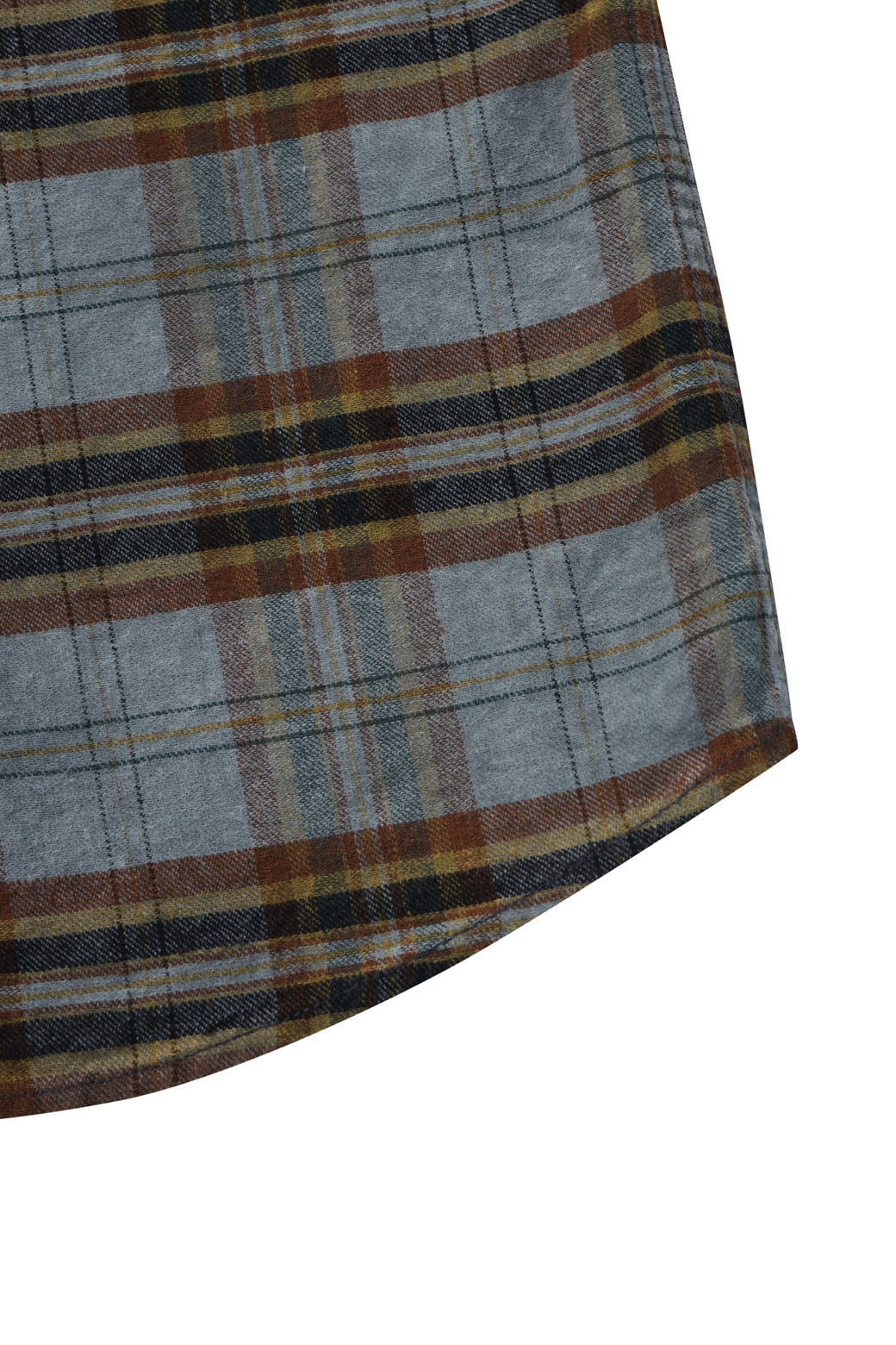 BRENTWOOD - 긴팔셔츠 - 가먼트다잉 체크 캐주얼셔츠