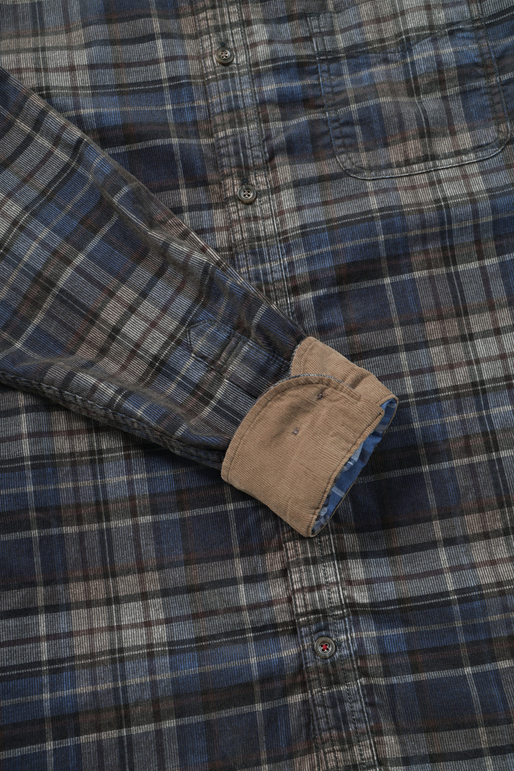 BRENTWOOD - 긴팔셔츠 - 체크 코듀로이 캐주얼셔츠