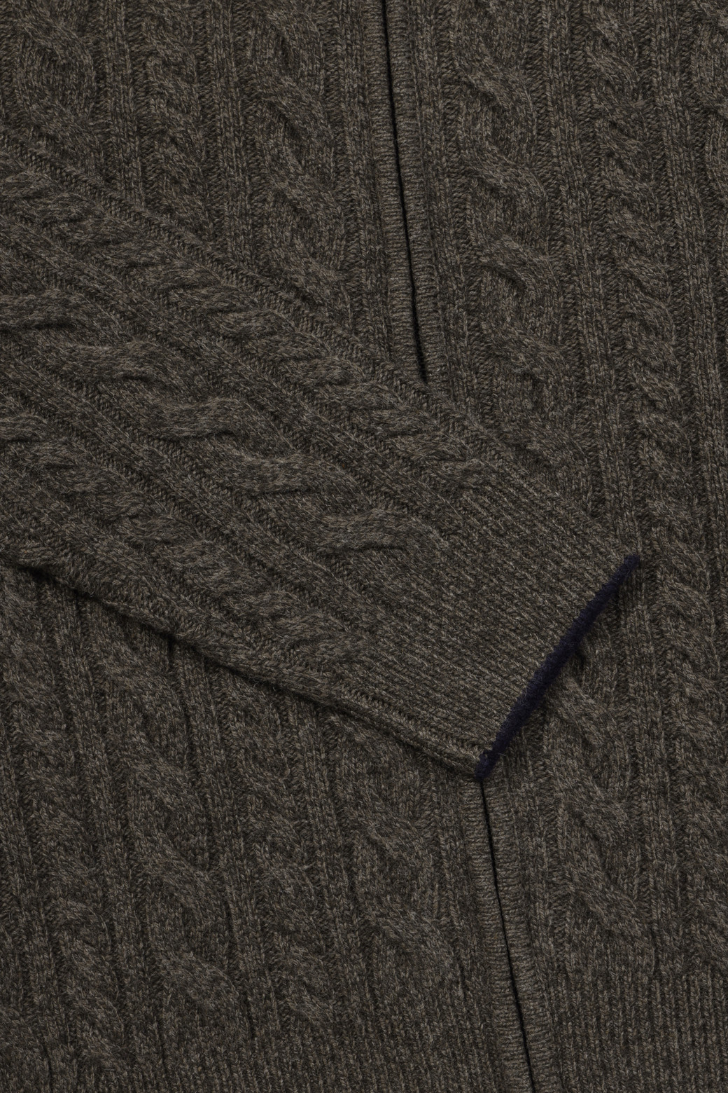 BRENTWOOD - 가디건 - 울100 케이블 집업 가디건