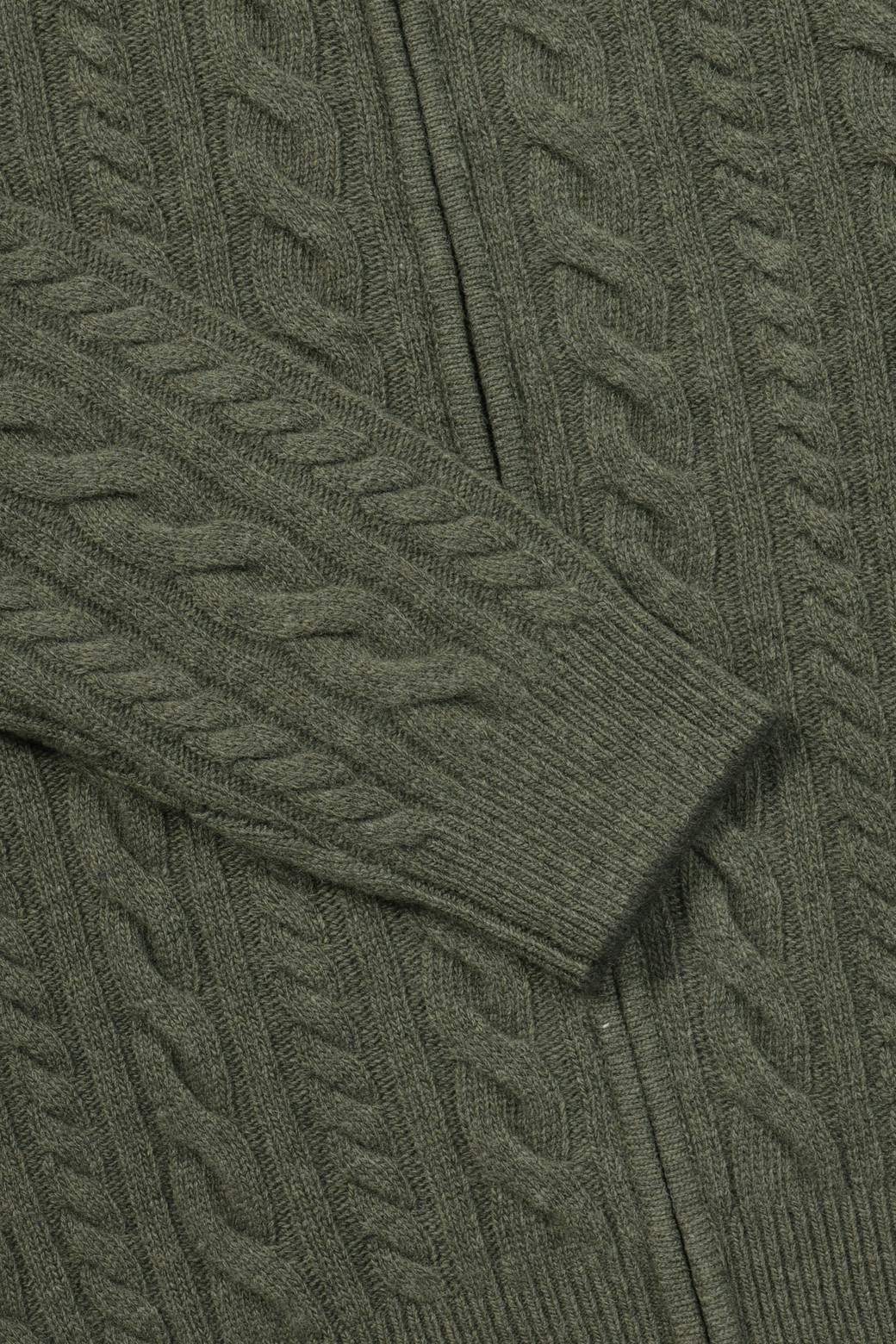 BRENTWOOD - 가디건 - 울100 케이블 집업 가디건