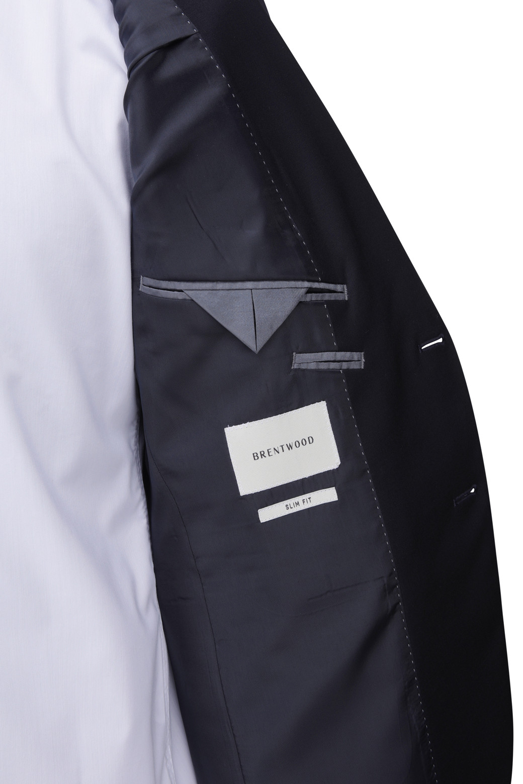 BRENTWOOD - 수트 - 사계절 솔리드 하프라이닝 슬림 슈트