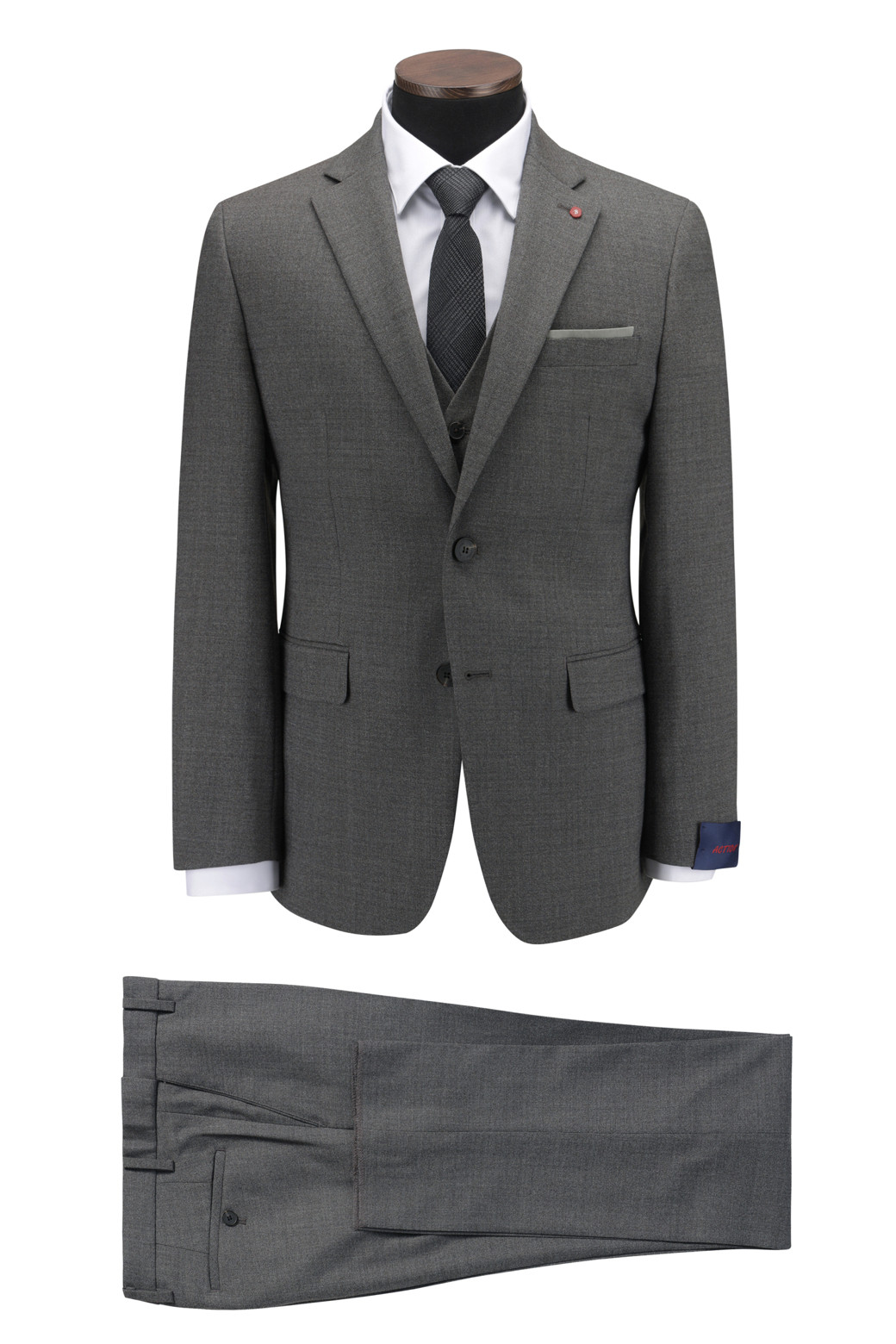 BRENTWOOD - 수트 - [액션슈트] 울블렌디드 멜란지 베이지 슬림 슈트