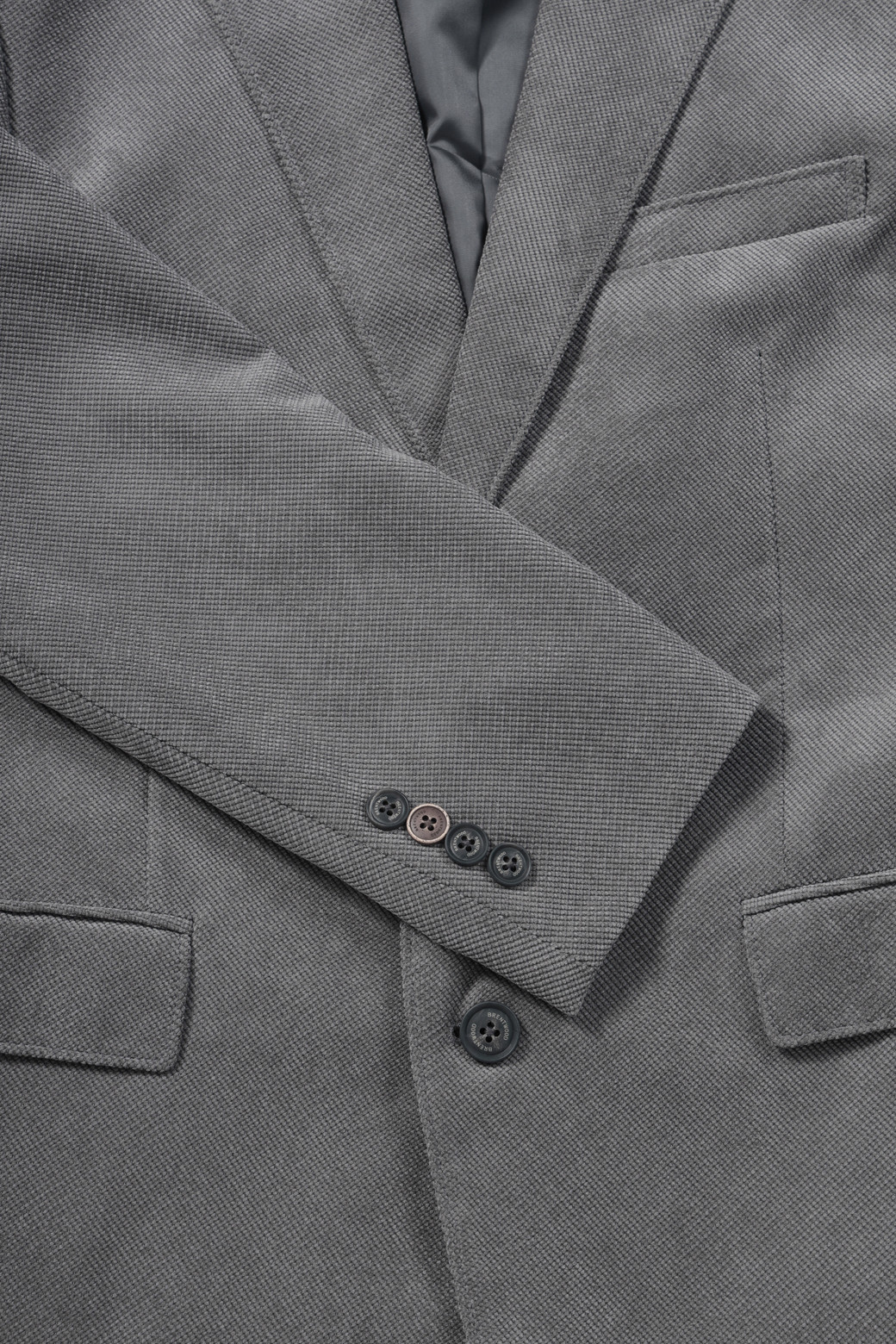 BRENTWOOD - 수트/블레이저자켓 - 미니멀 조직 솔리드 자켓