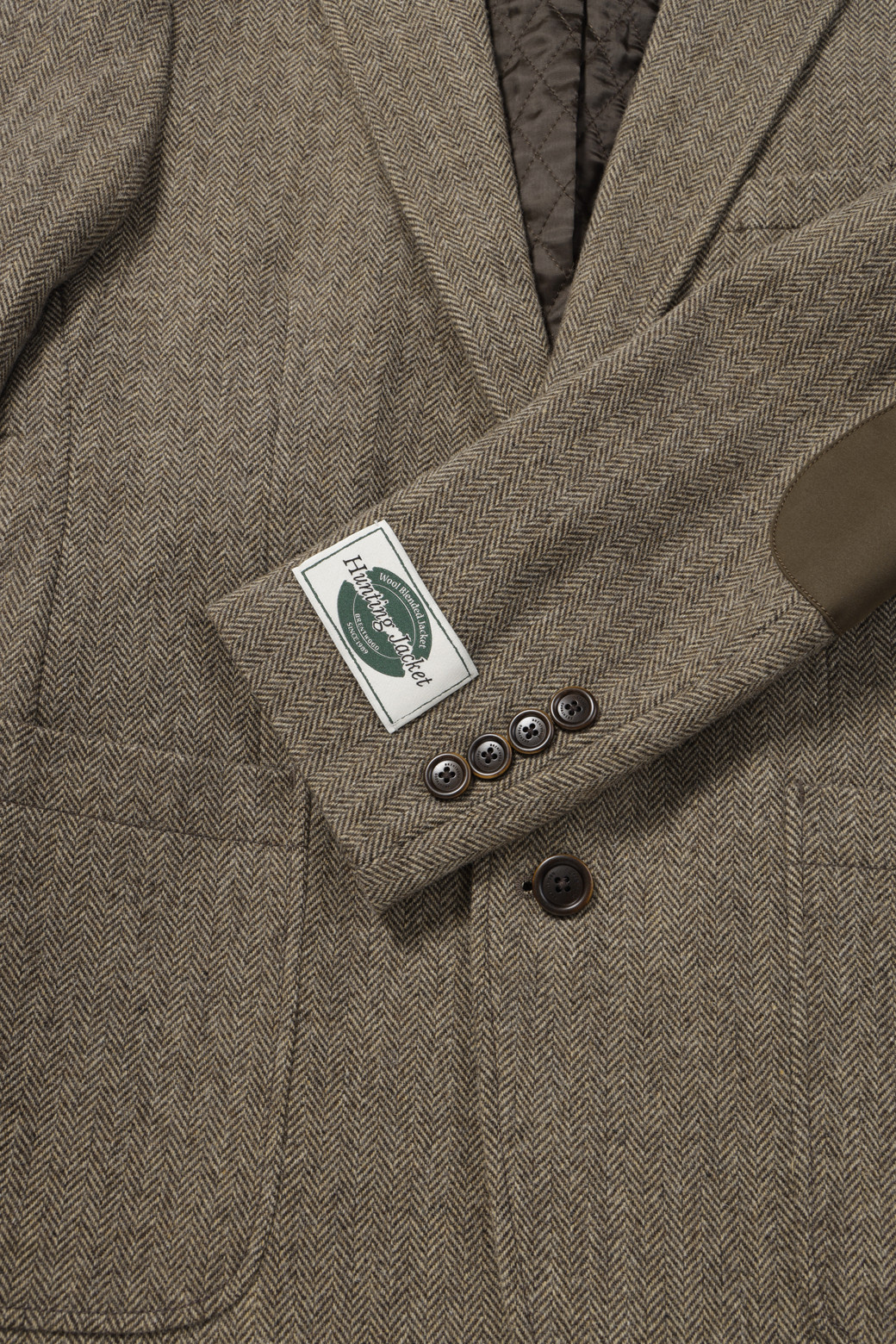 BRENTWOOD - 수트/블레이저자켓 - [헌팅자켓] 울블렌디드 헤링본 헌팅 자켓