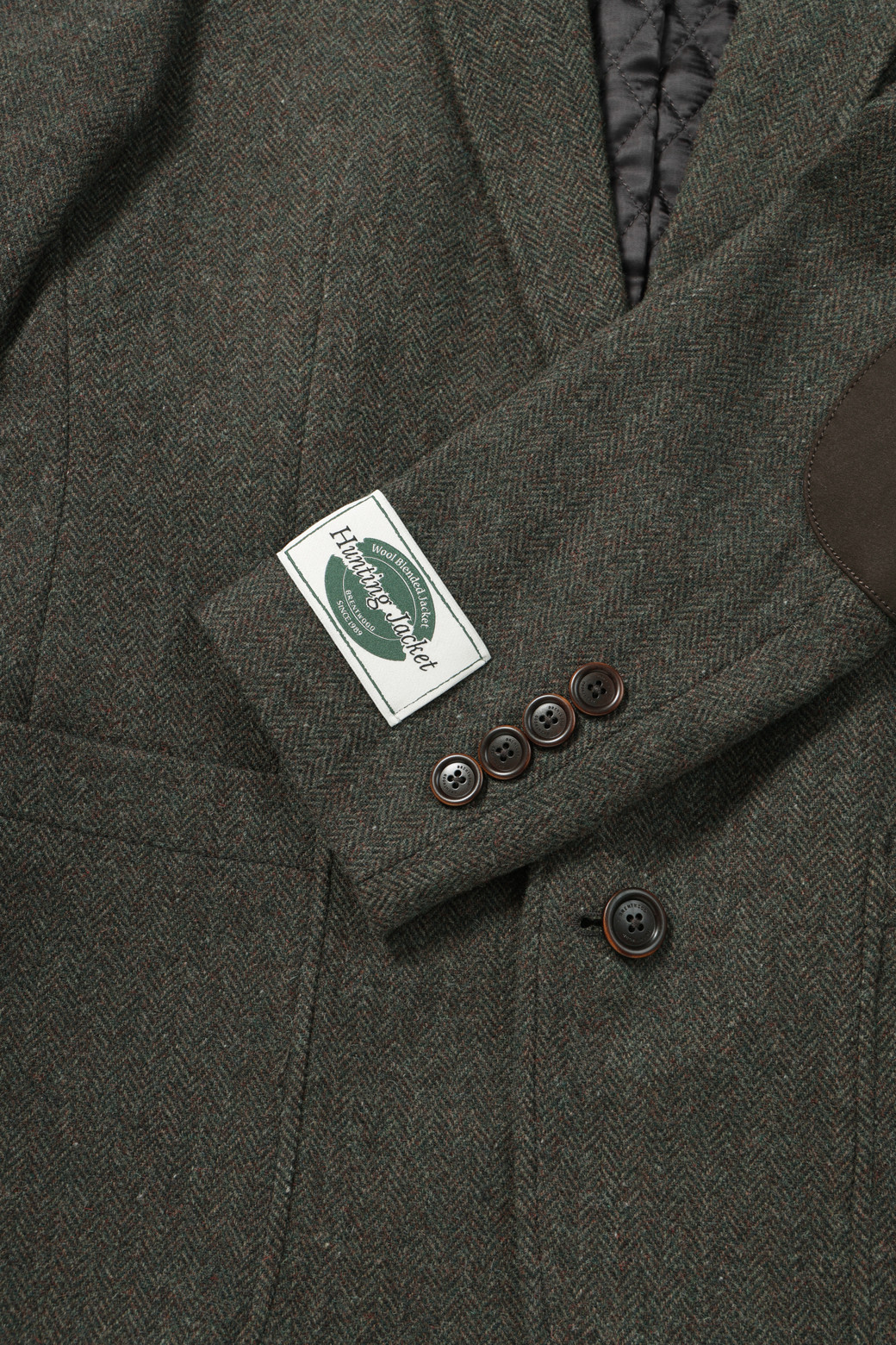BRENTWOOD - 수트/블레이저자켓 - [헌팅자켓] 울블렌디드 헤링본 헌팅 자켓