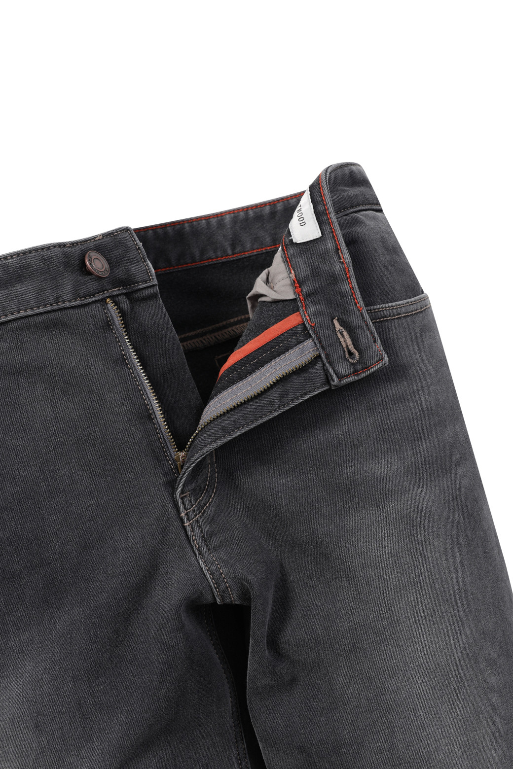 BRENTWOOD - 데님 - 스탠다드핏 기모 그레이 데님