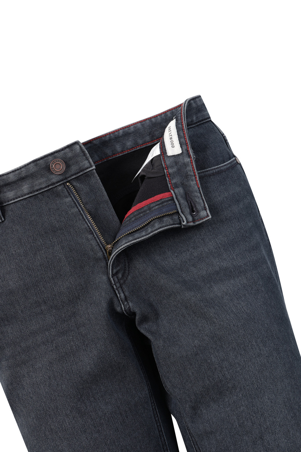 BRENTWOOD - 데님 - 스탠다드핏 그레이 본딩 데님