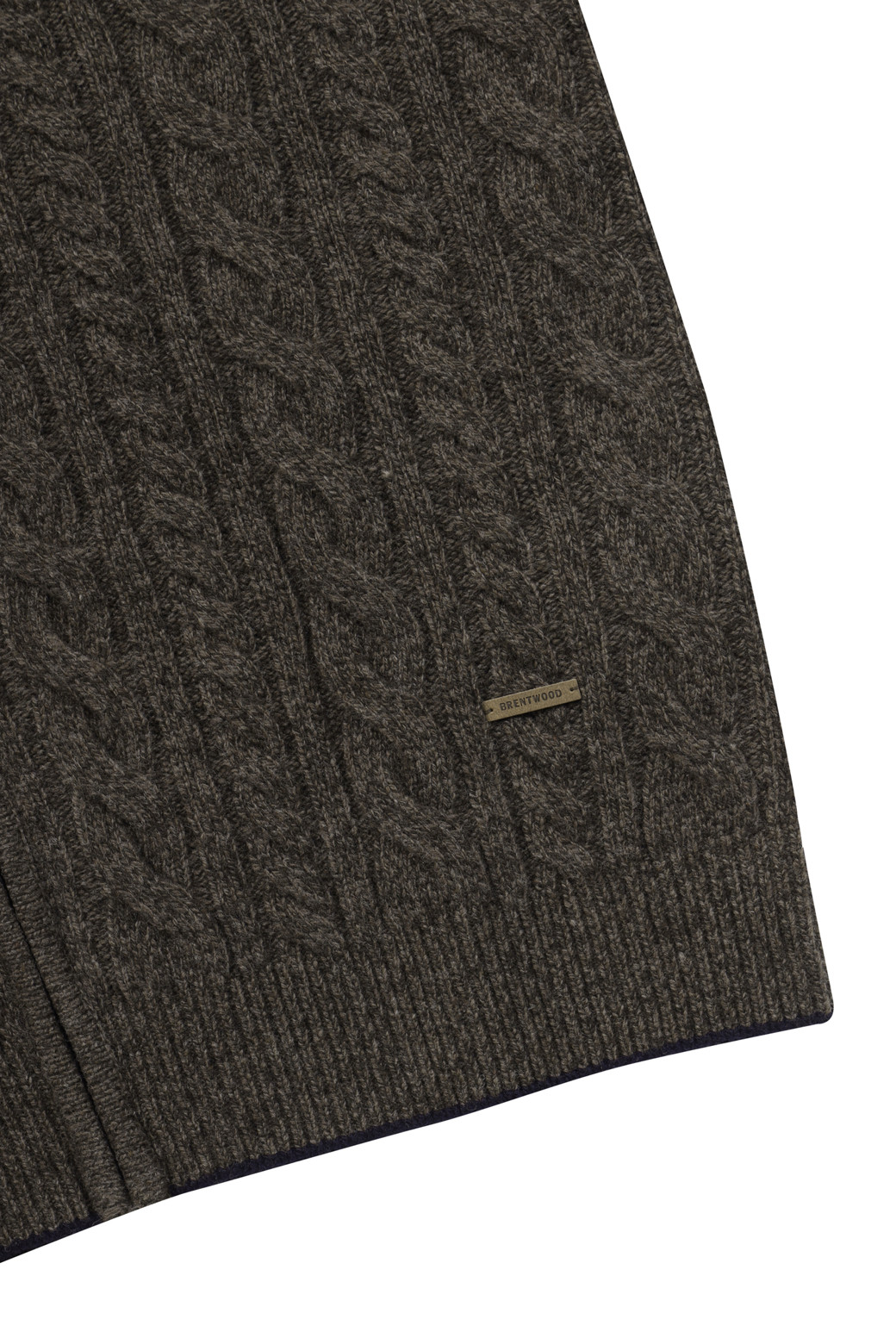 BRENTWOOD - 가디건 - 울100 케이블 집업 가디건