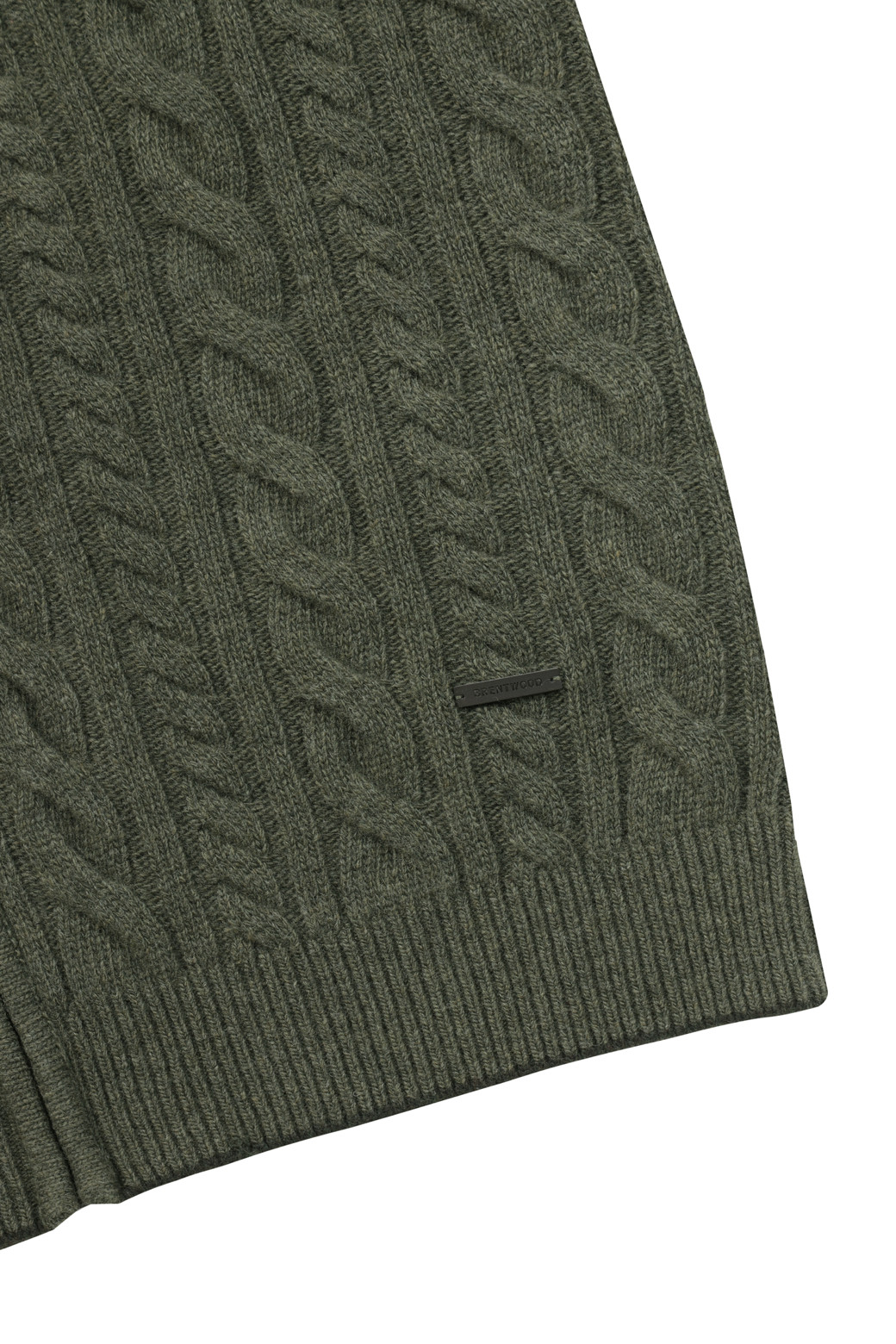 BRENTWOOD - 가디건 - 울100 케이블 집업 가디건