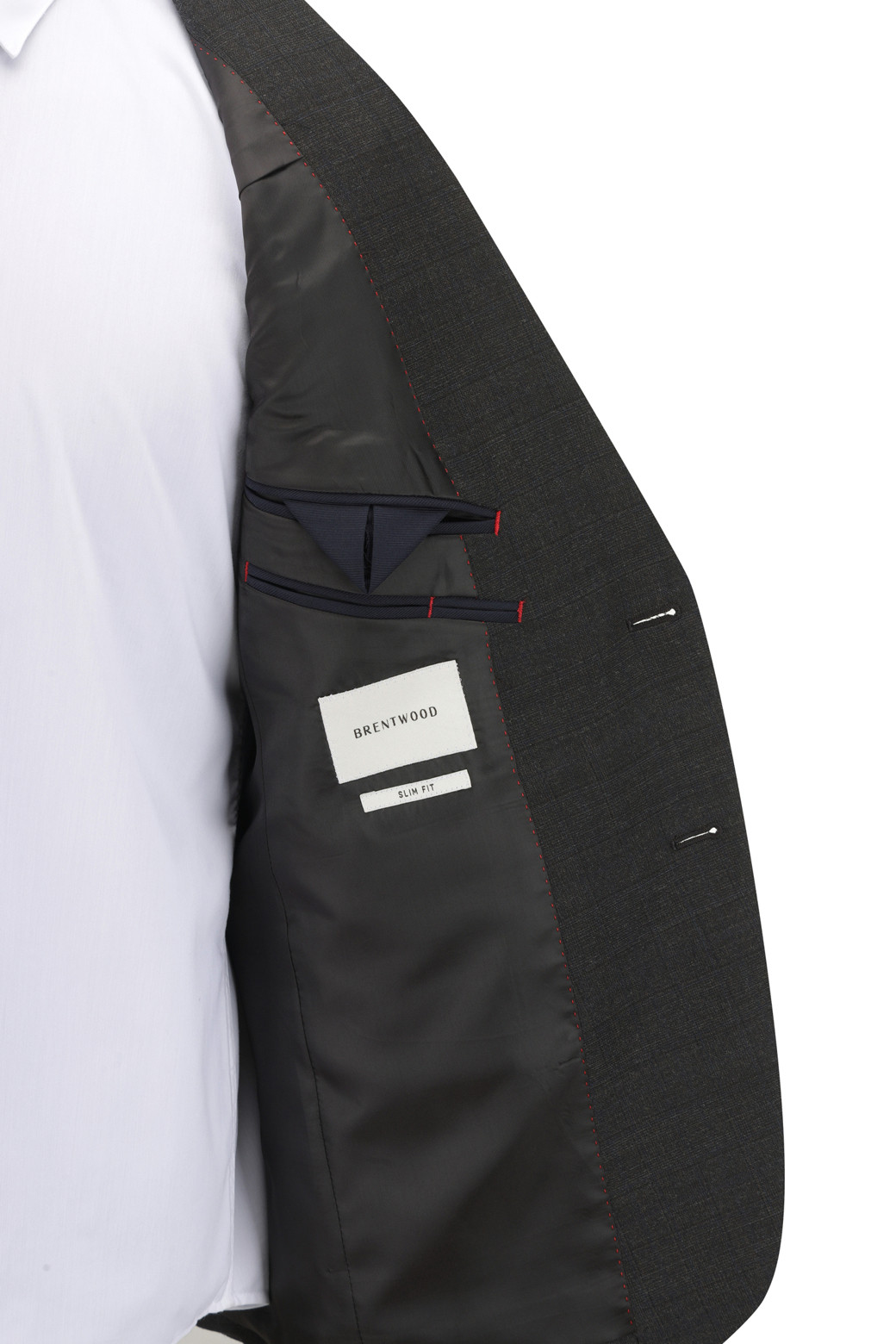 BRENTWOOD - 수트 - [액션슈트] 울블렌디드 글렌체크 슬림 슈트