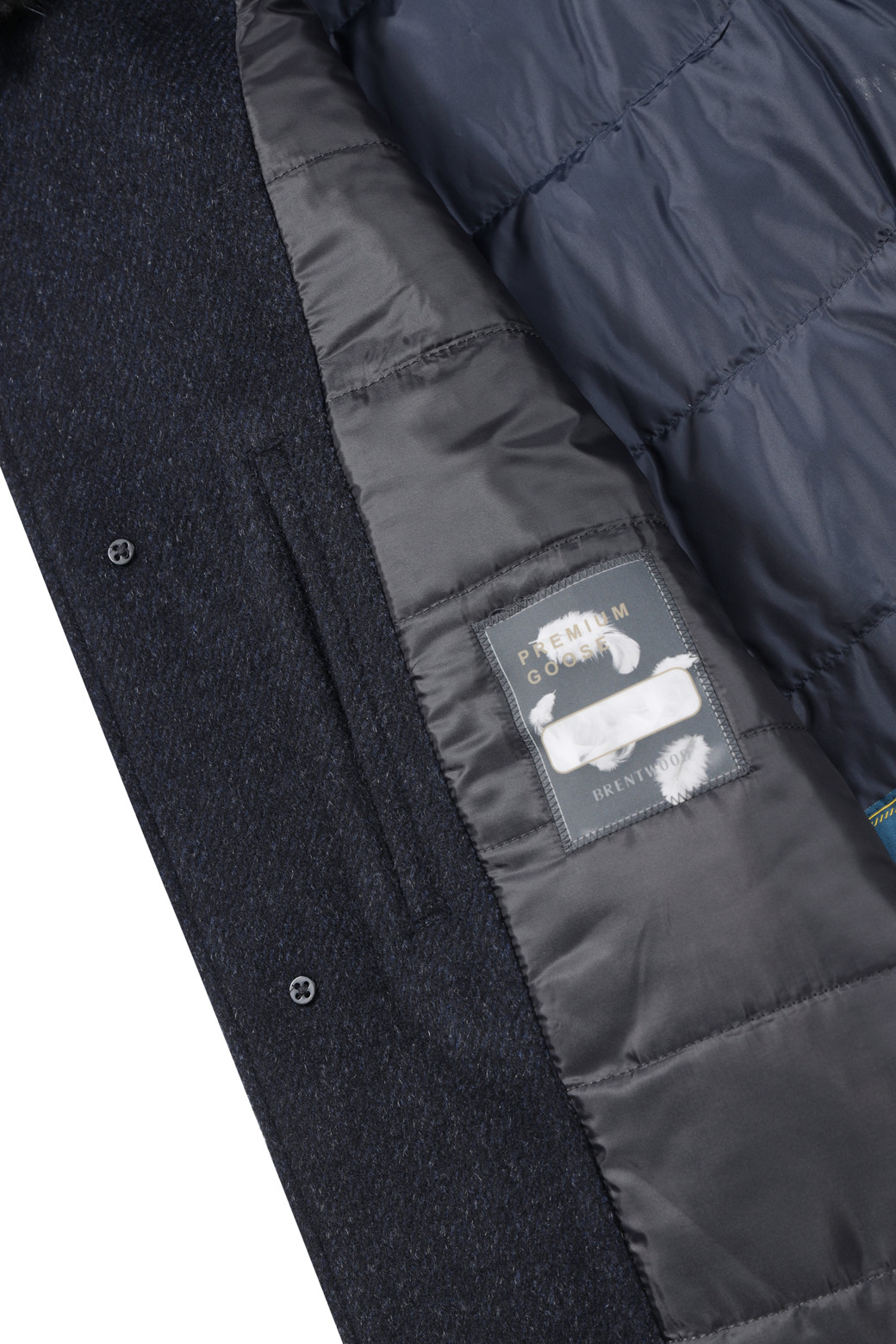 BRENTWOOD - 코트 - 칼라 FUR 울/캐시미어 블렌디드 코트