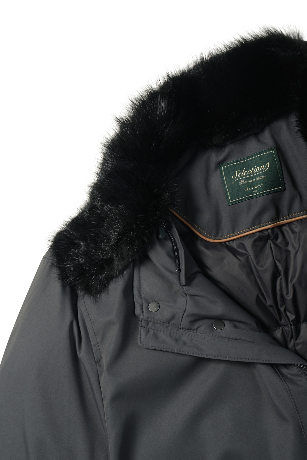 BRENTWOOD - 코트 - [셀렉션] 칼라 FUR 비즈 다운 코트