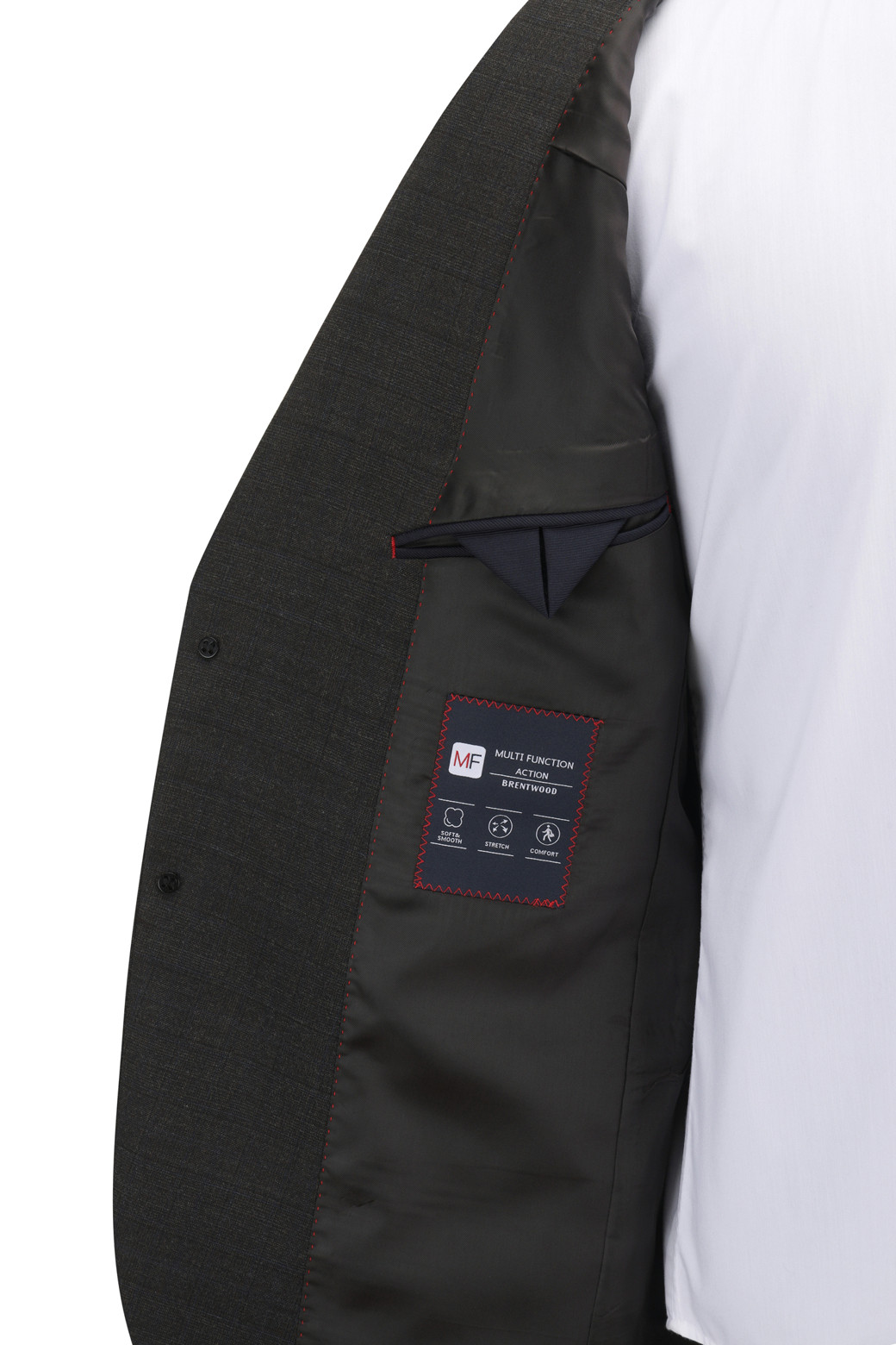 BRENTWOOD - 수트 - [액션슈트] 울블렌디드 글렌체크 슬림 슈트