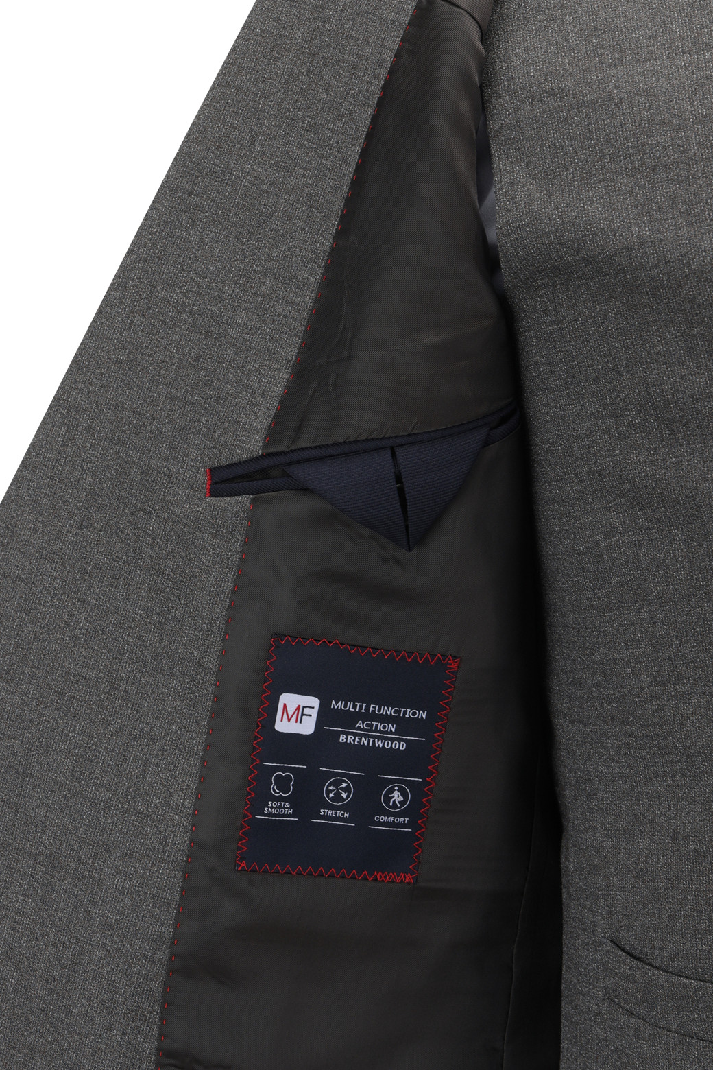 BRENTWOOD - 수트 - [액션슈트] 울블렌디드 멜란지 베이지 슬림 슈트