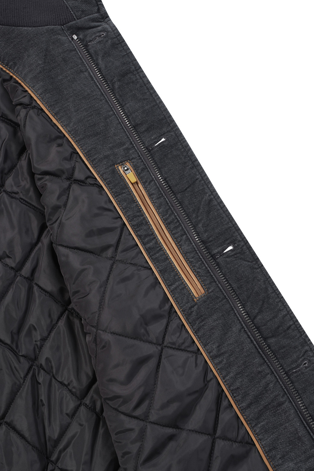 BRENTWOOD - 블루종/점퍼 - [셀렉션] 니트 배색 몰스킨 블루종