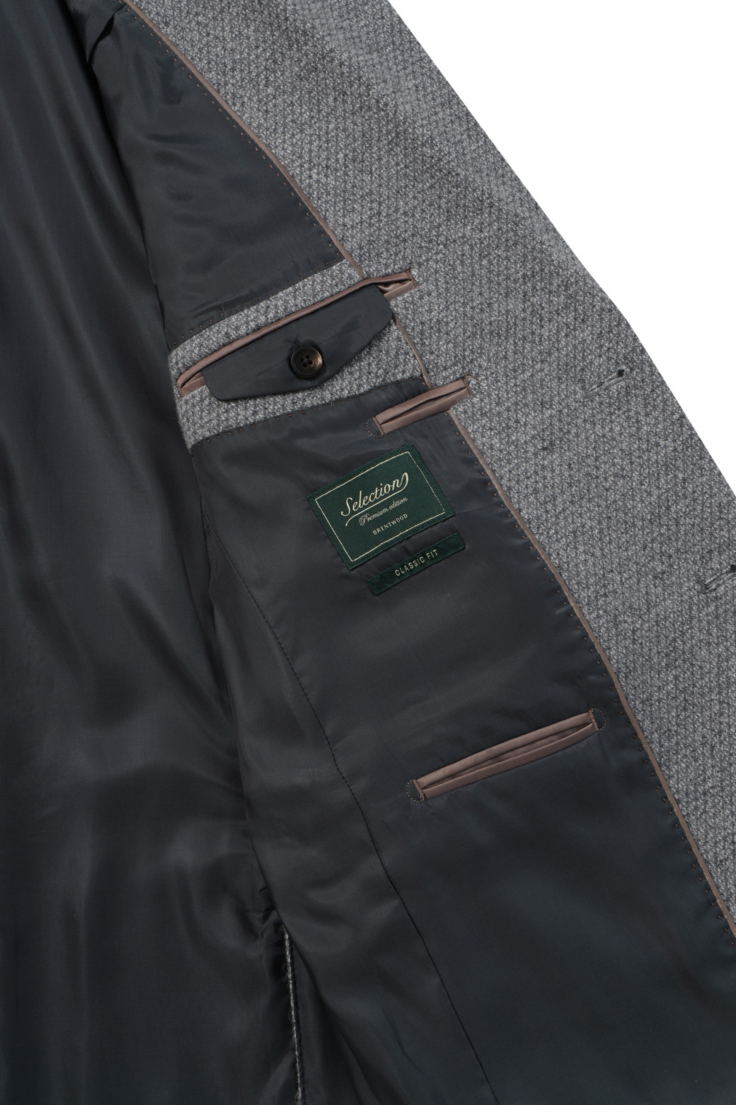 BRENTWOOD - 수트/블레이저자켓 - [셀렉션] 울블렌디드 투톤 조직 자켓