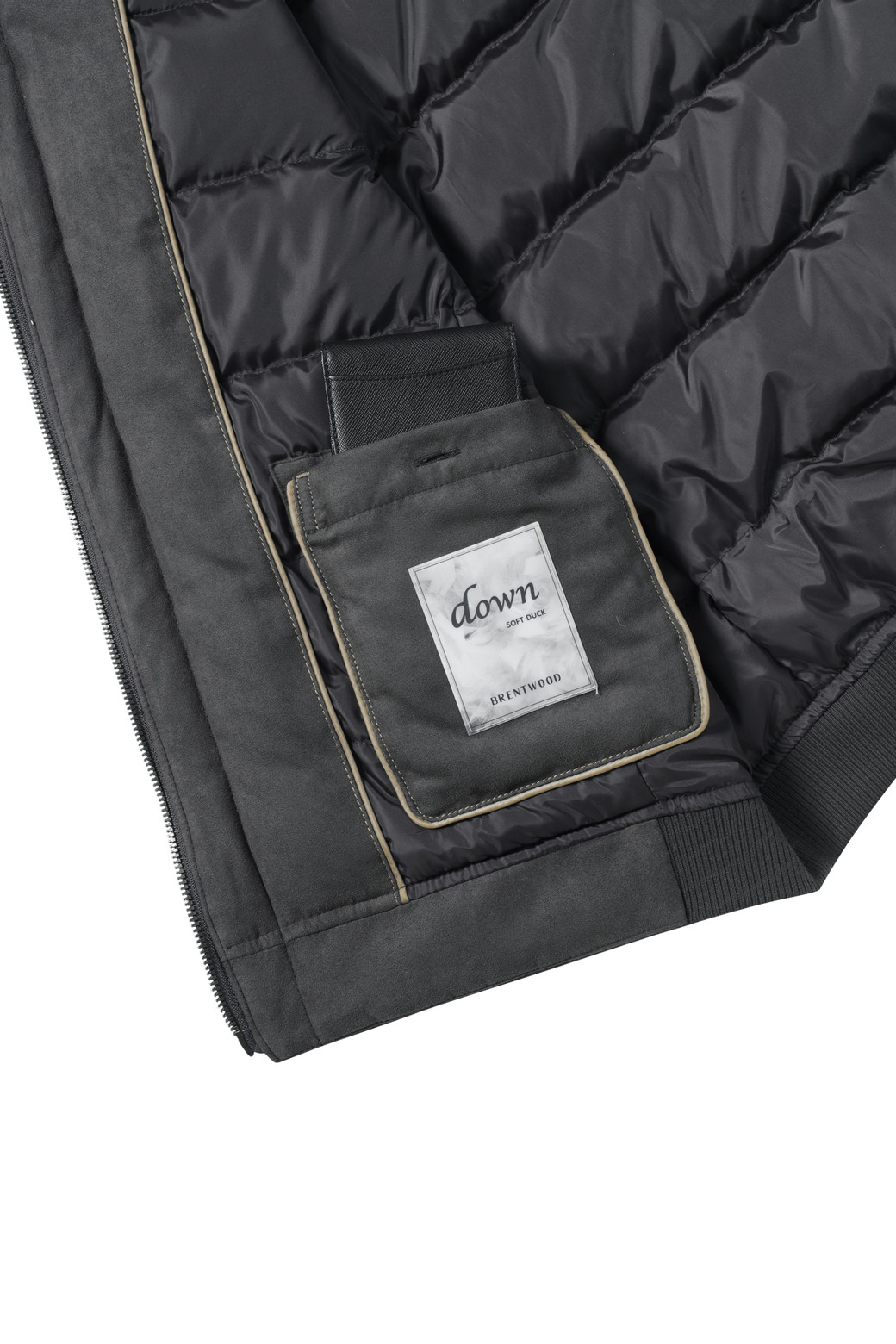 BRENTWOOD - 다운/패딩 - 스웨이드 다운 블루종