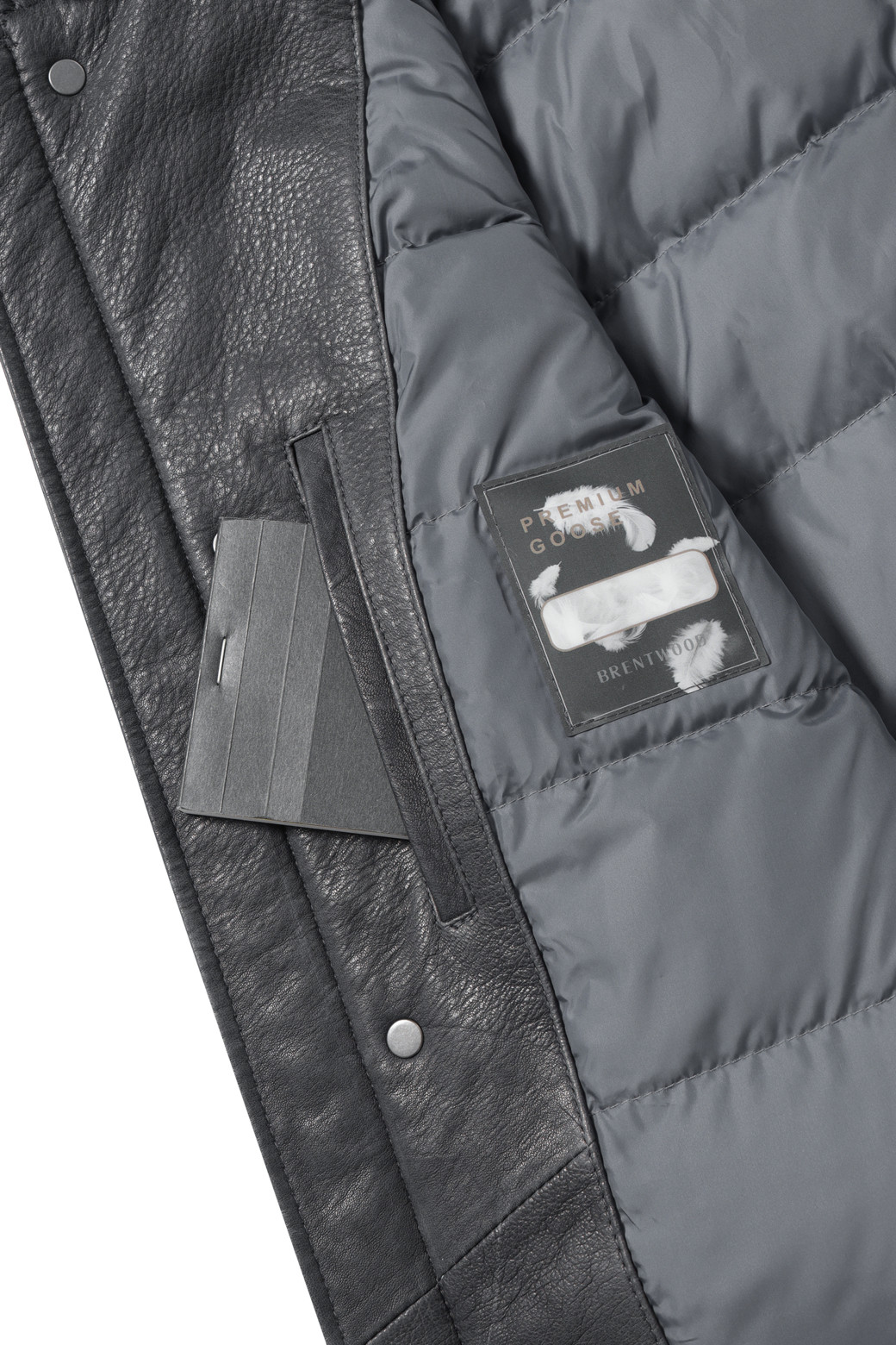 BRENTWOOD - 블루종/점퍼 - FUR 칼라 양가죽 다운 사파리