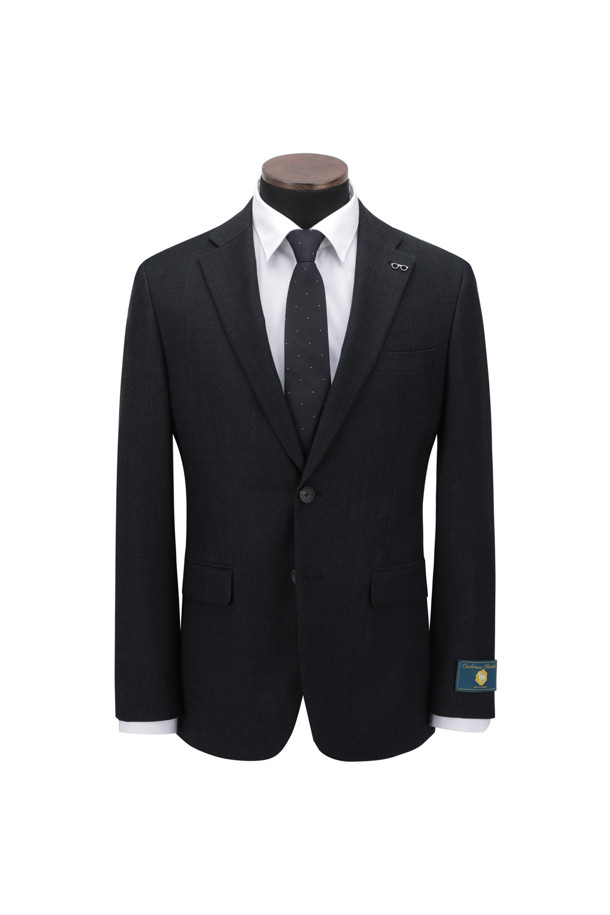 BRENTWOOD - 수트 - 울/캐시미어 블렌디드 네이비 슬림 슈트