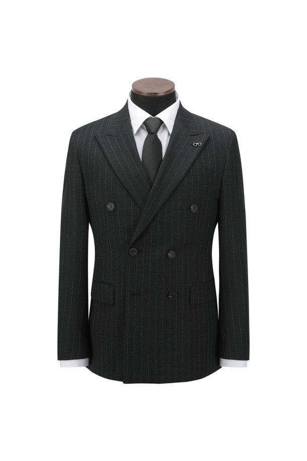 BRENTWOOD - 수트 - 울블렌디드 스트라이프 슬림 슈트