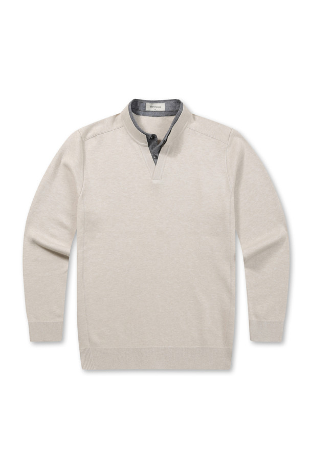 [이노버] 워셔블 셔츠 레이어드 스웨터는 베이지 컬러의 니트/스웨터로, 봄, 가을에 착용하기 좋습니다. 베이직한 스타일의 레귤러핏 긴소매 제품으로, 차이나칼라 디자인과 부드러운 촉감이 특징입니다. 울 소재로 제작되어 워셔블 기능과 안티필링 가공으로 편안하게 관리가 가능하며, 셔츠 레이어드 디자인으로 세련된 연출이 가능합니다. 자카드 조직과 옆구리 세로골 조직, 립 처리 밑단으로 디테일을 더했으며, 신축성이 뛰어나 활동성을 높였습니다. 출근룩, 데이트룩, 클래식, 미니멀, 캐주얼 등 다양한 스타일을 연출할 수 있습니다.
