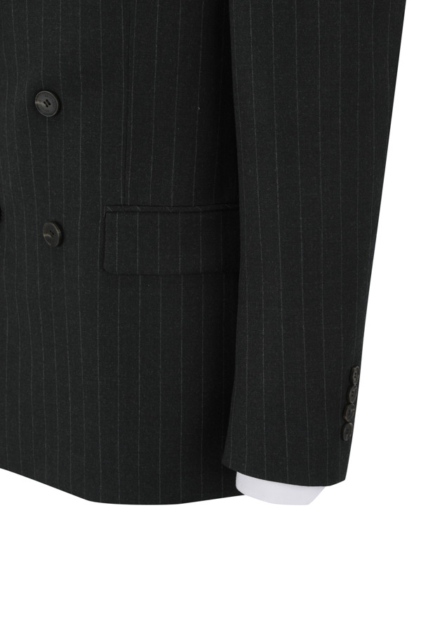 BRENTWOOD - 수트 - 울블렌디드 스트라이프 슬림 슈트