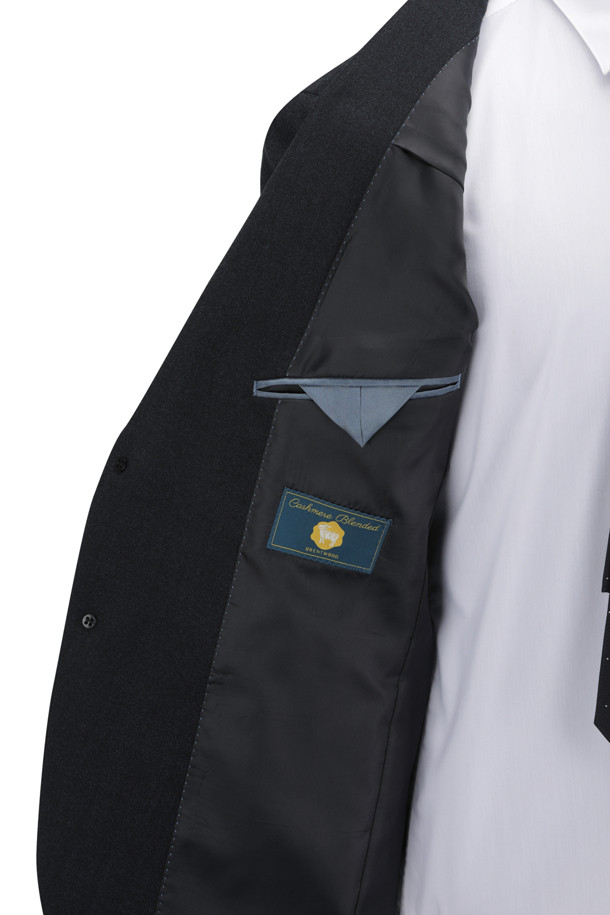 BRENTWOOD - 수트 - 울/캐시미어 블렌디드 네이비 슬림 슈트