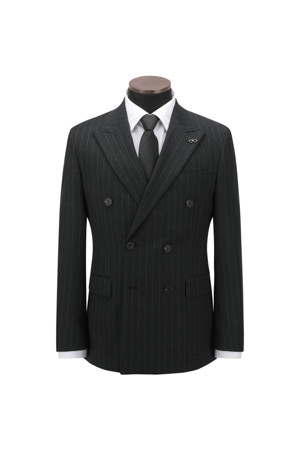 울블렌디드 스트라이프 슬림 슈트 자켓