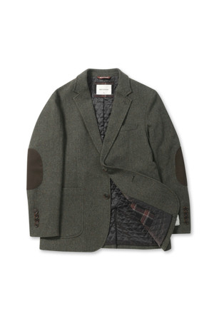 [헌팅자켓] 울블렌디드 헤링본 헌팅 자켓