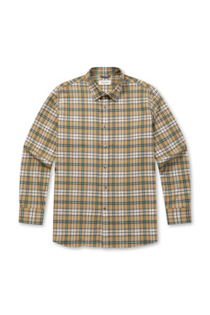 옐로우 멀티체크 캐주얼셔츠