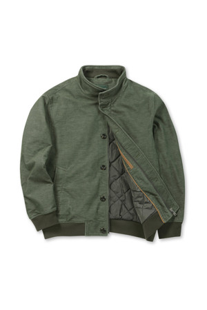 [셀렉션] 니트 배색 몰스킨 블루종